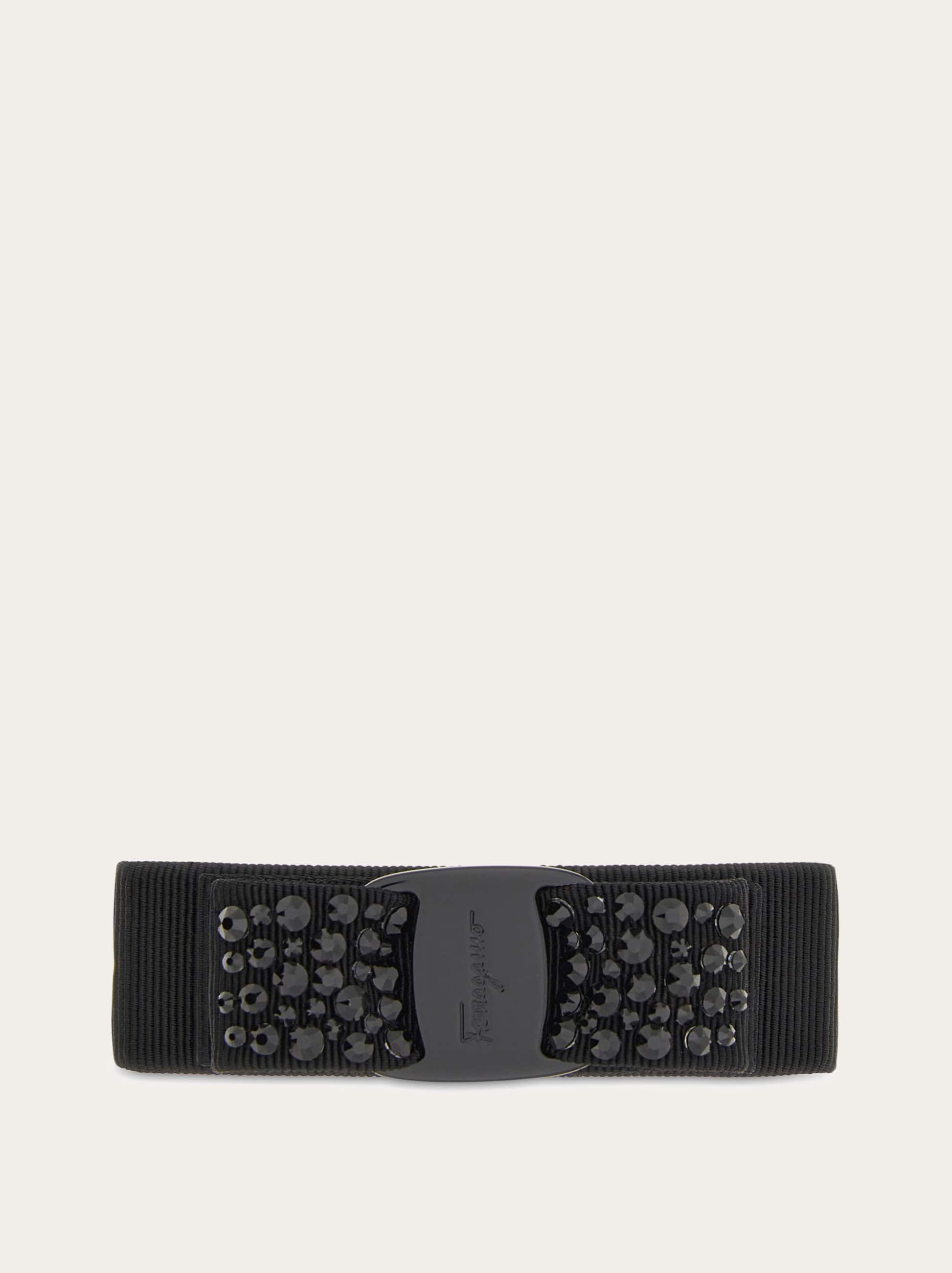 Salvatore Ferragamo Women Vara Bow Swarovski hairclip Black
