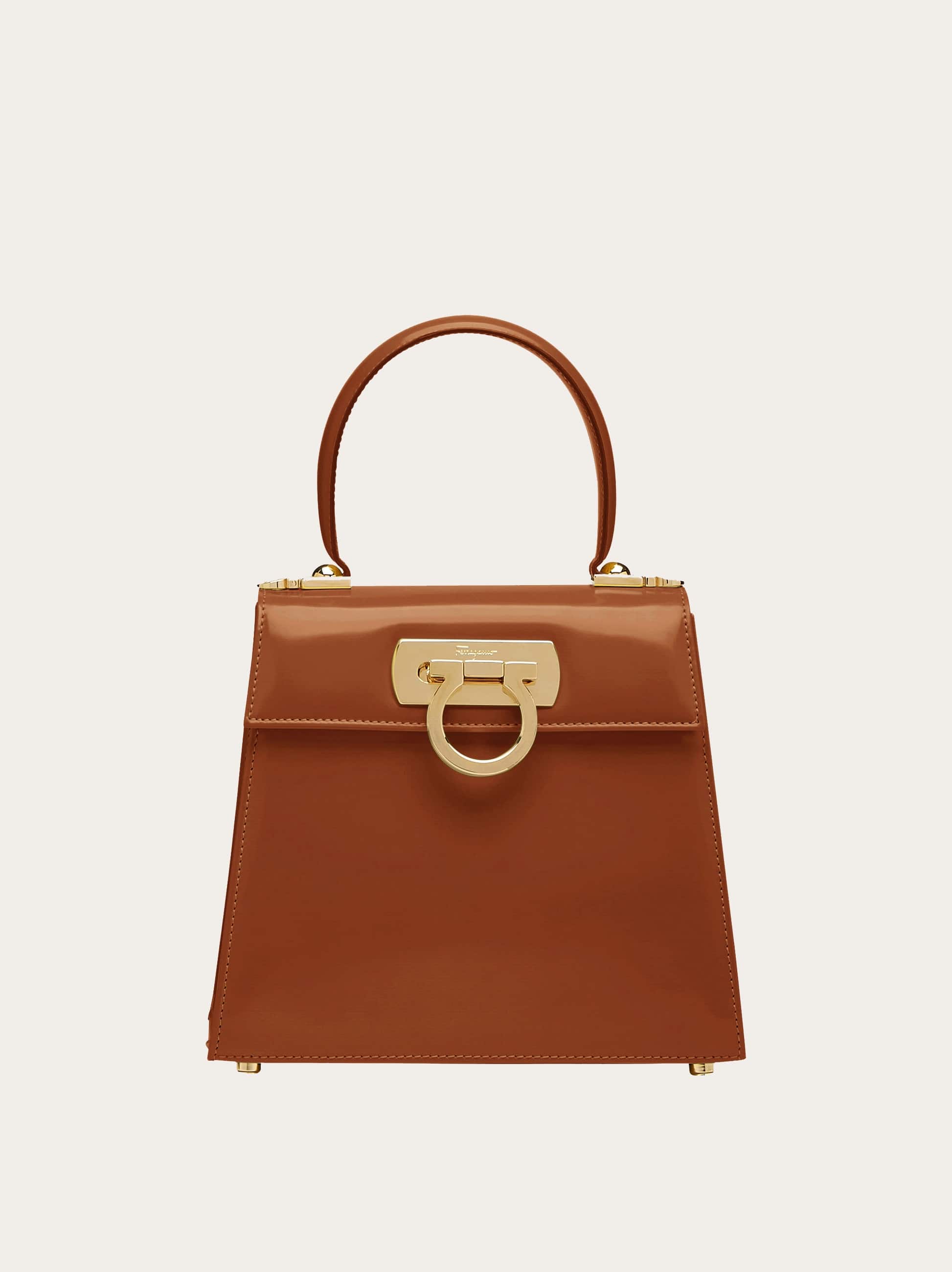 Salvatore Ferragamo Donna Iconic Top Handle (S) Marrone