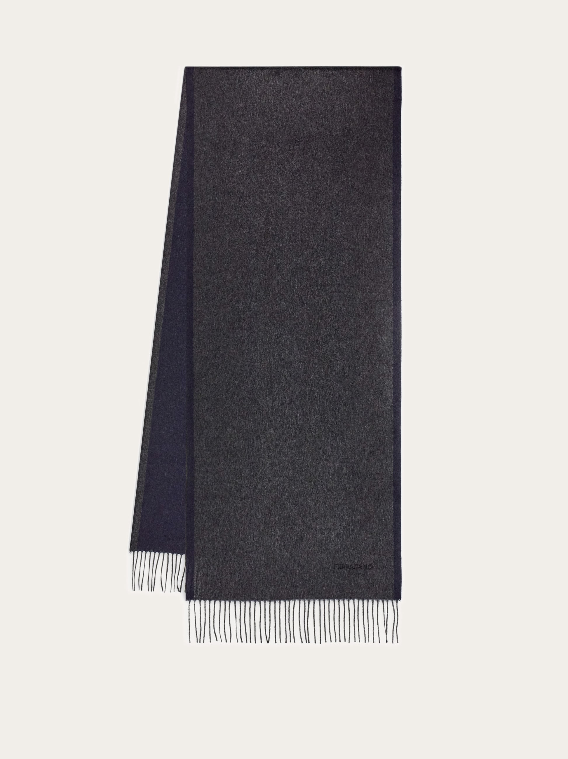 Salvatore Ferragamo Uomo Sciarpa con firma Blu