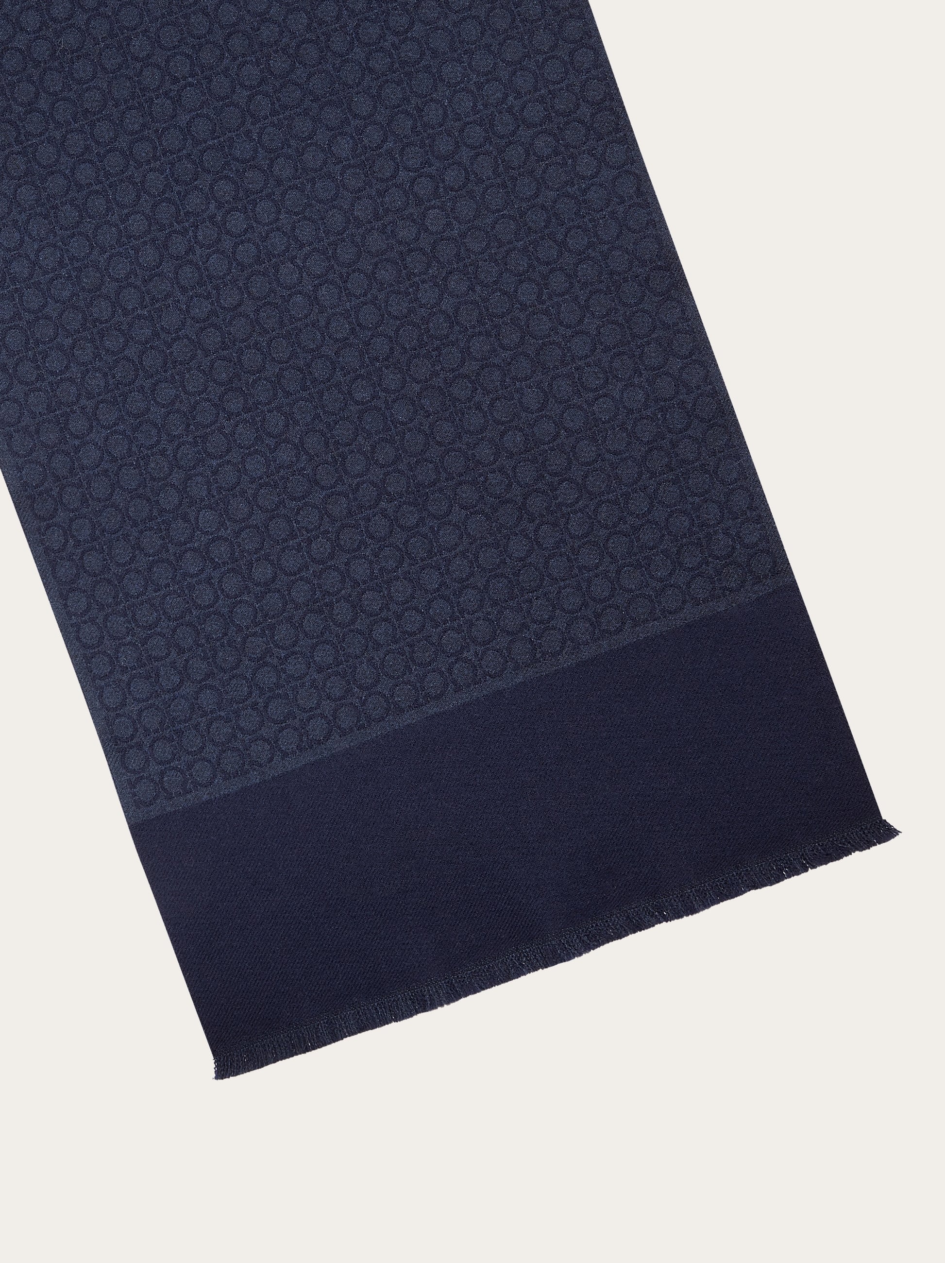  Ferragamo Herren Schal Mit Gancini Blau 
