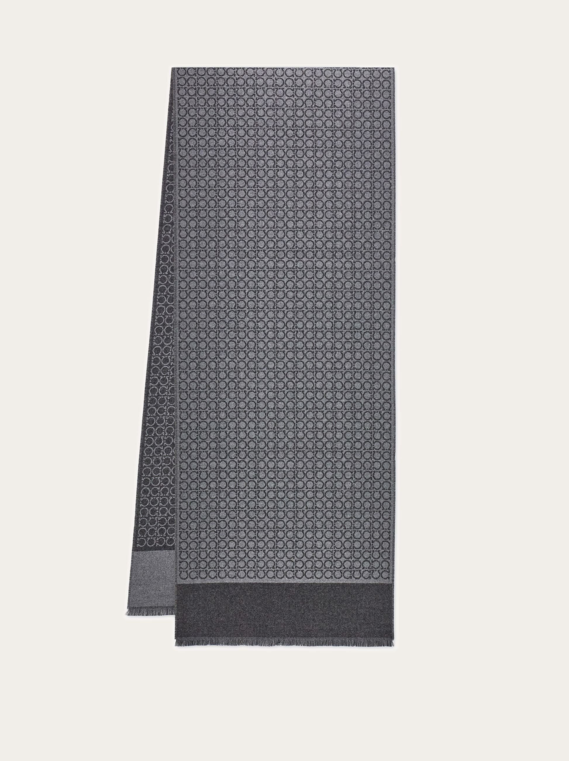 Salvatore Ferragamo Uomo Sciarpa Gancini Grigio