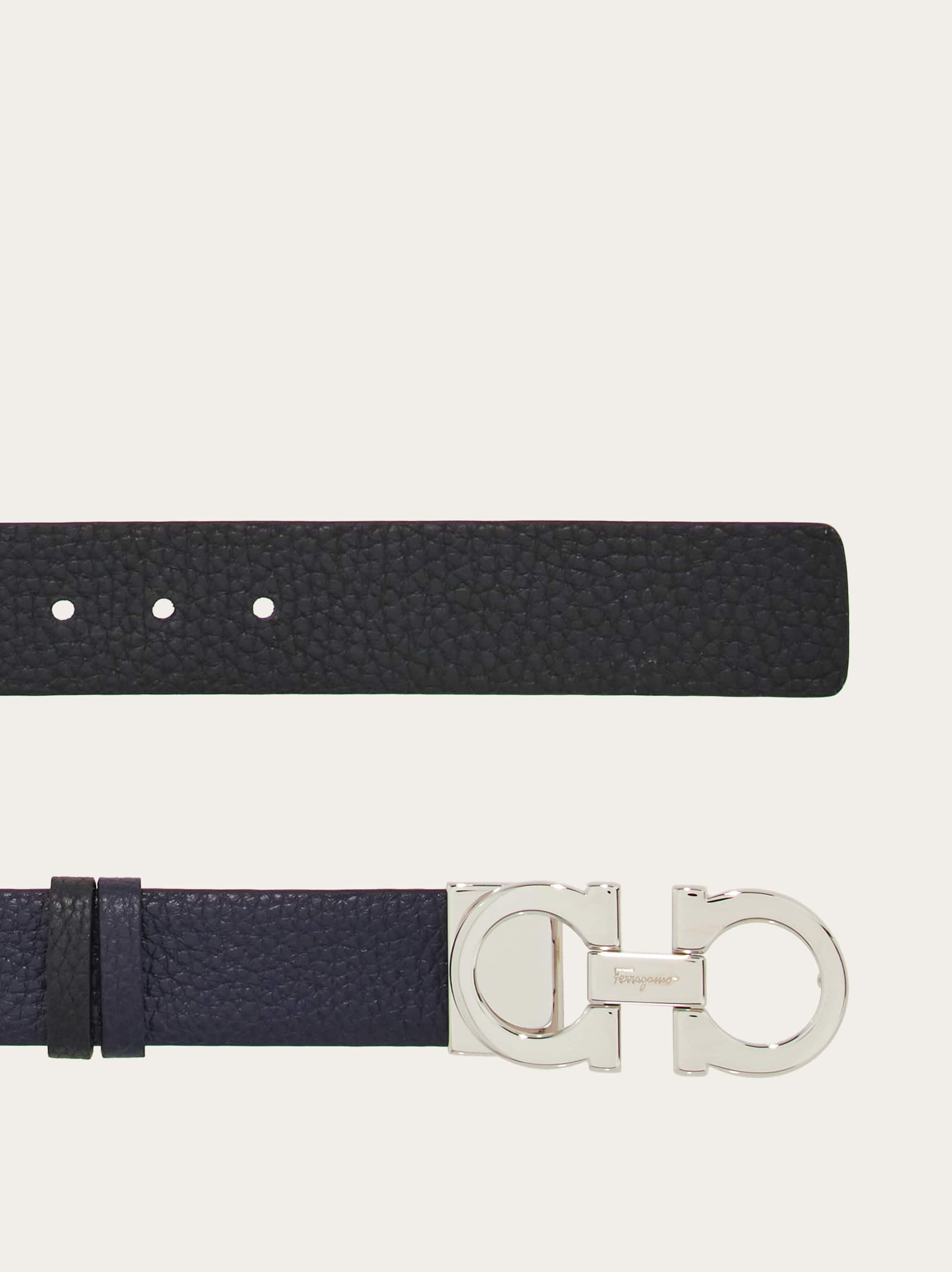  Ferragamo Damen Verstellbarer Gancini-wendegürtel Blau 