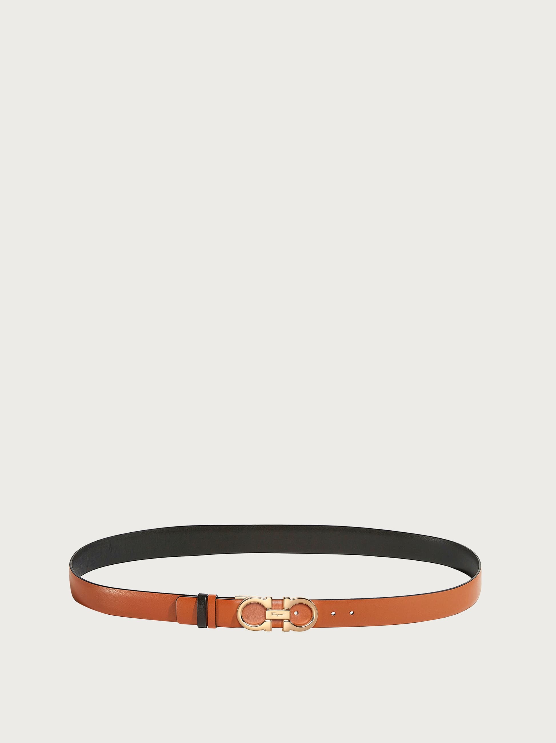  Ferragamo Damen Verstellbarer Gancini-wendegürtel Braun 