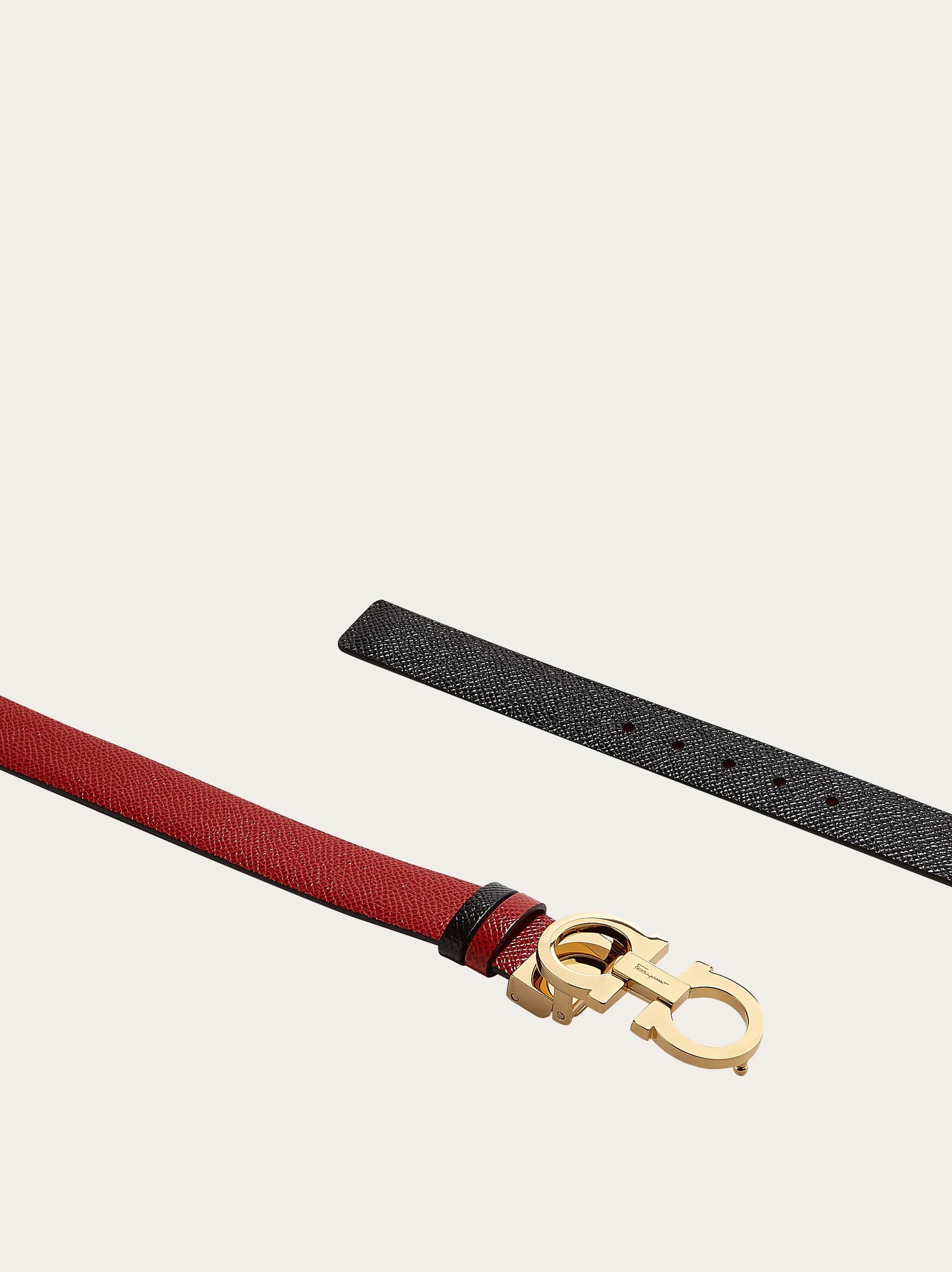  Ferragamo Damen Verstellbarer Gancini-wendegürtel Rot 