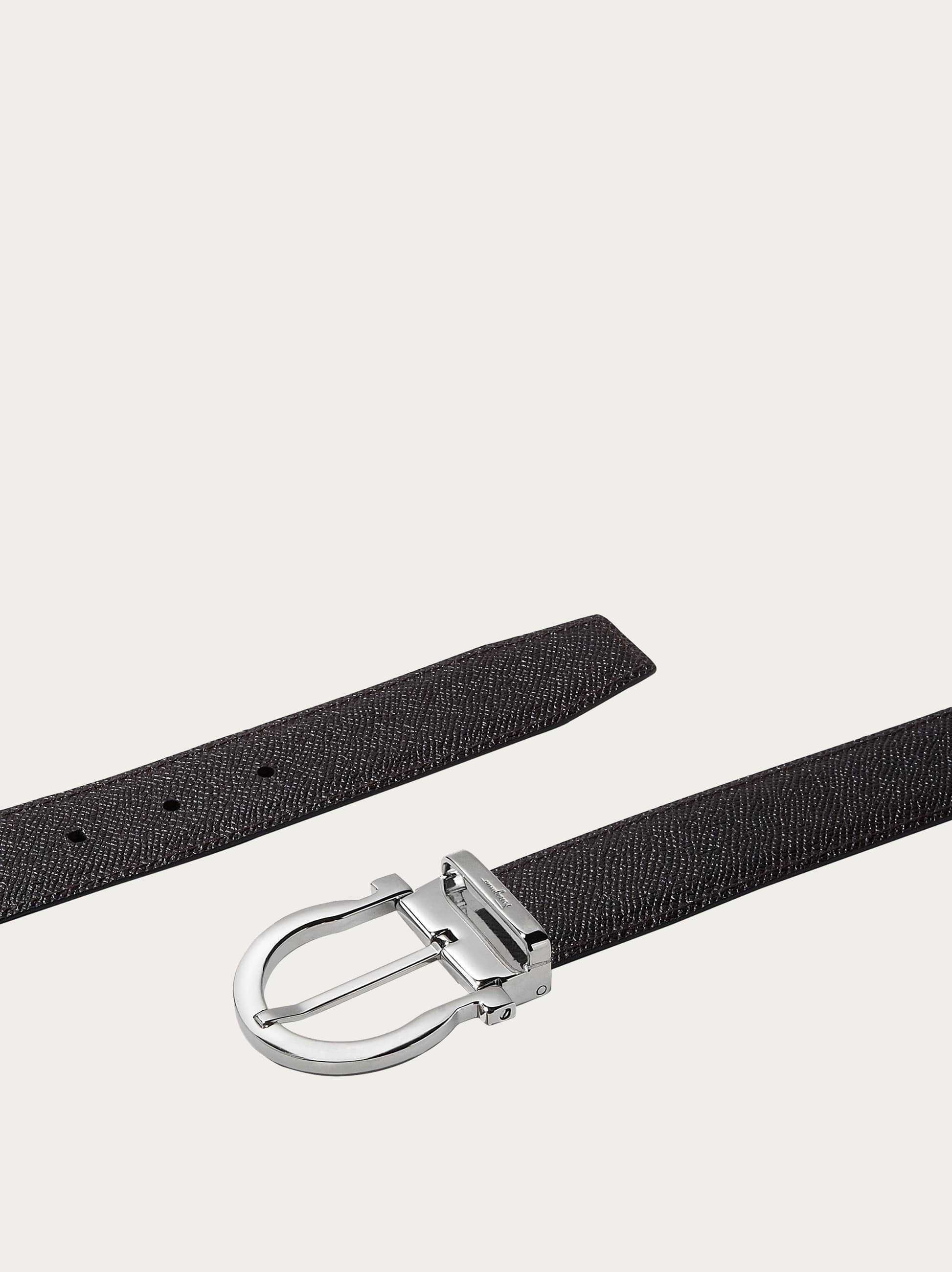  Ferragamo Herren Verstellbarer Wendegürtel Schwarz 