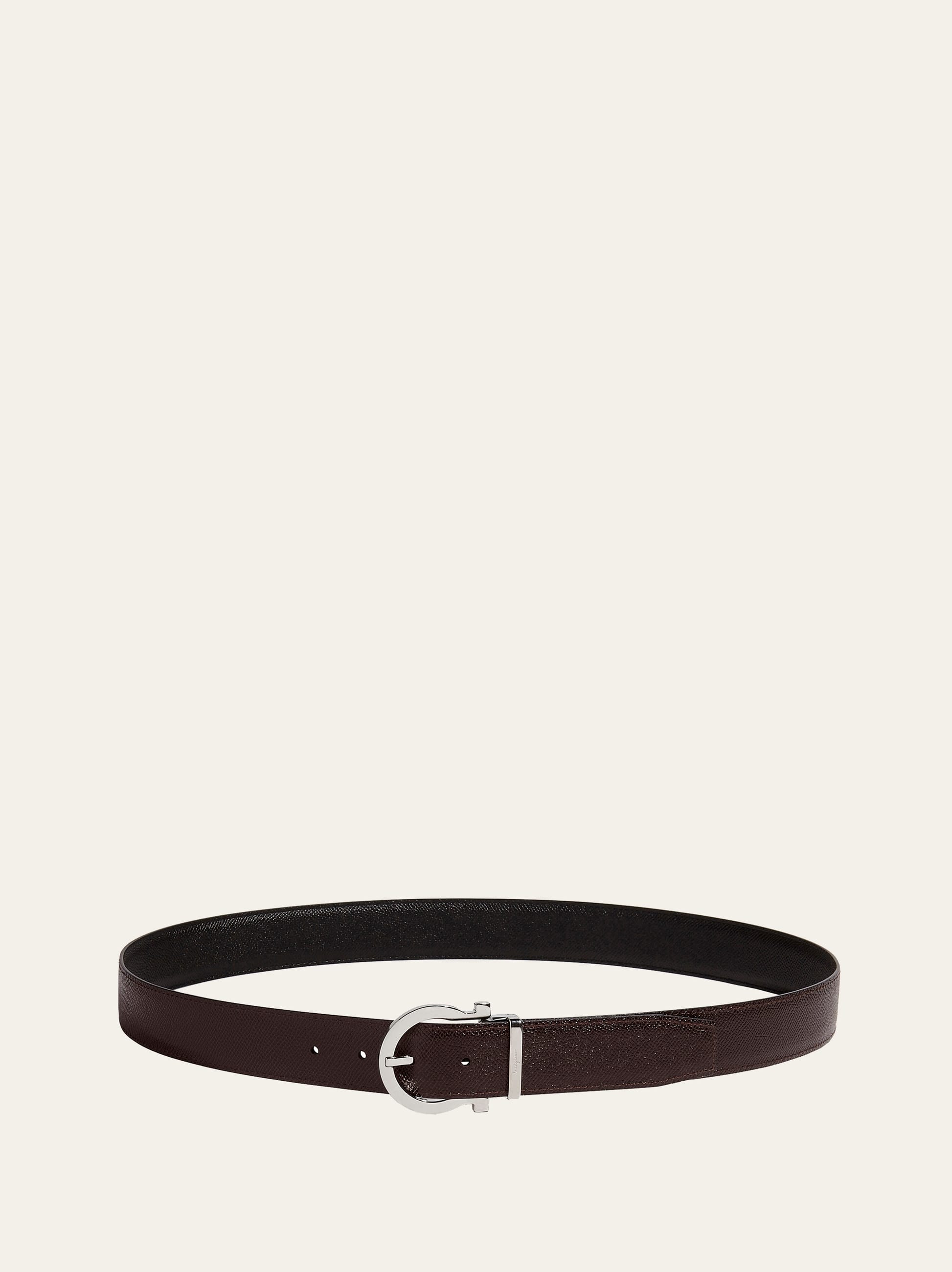  Ferragamo Herren Verstellbarer Wendegürtel Schwarz 