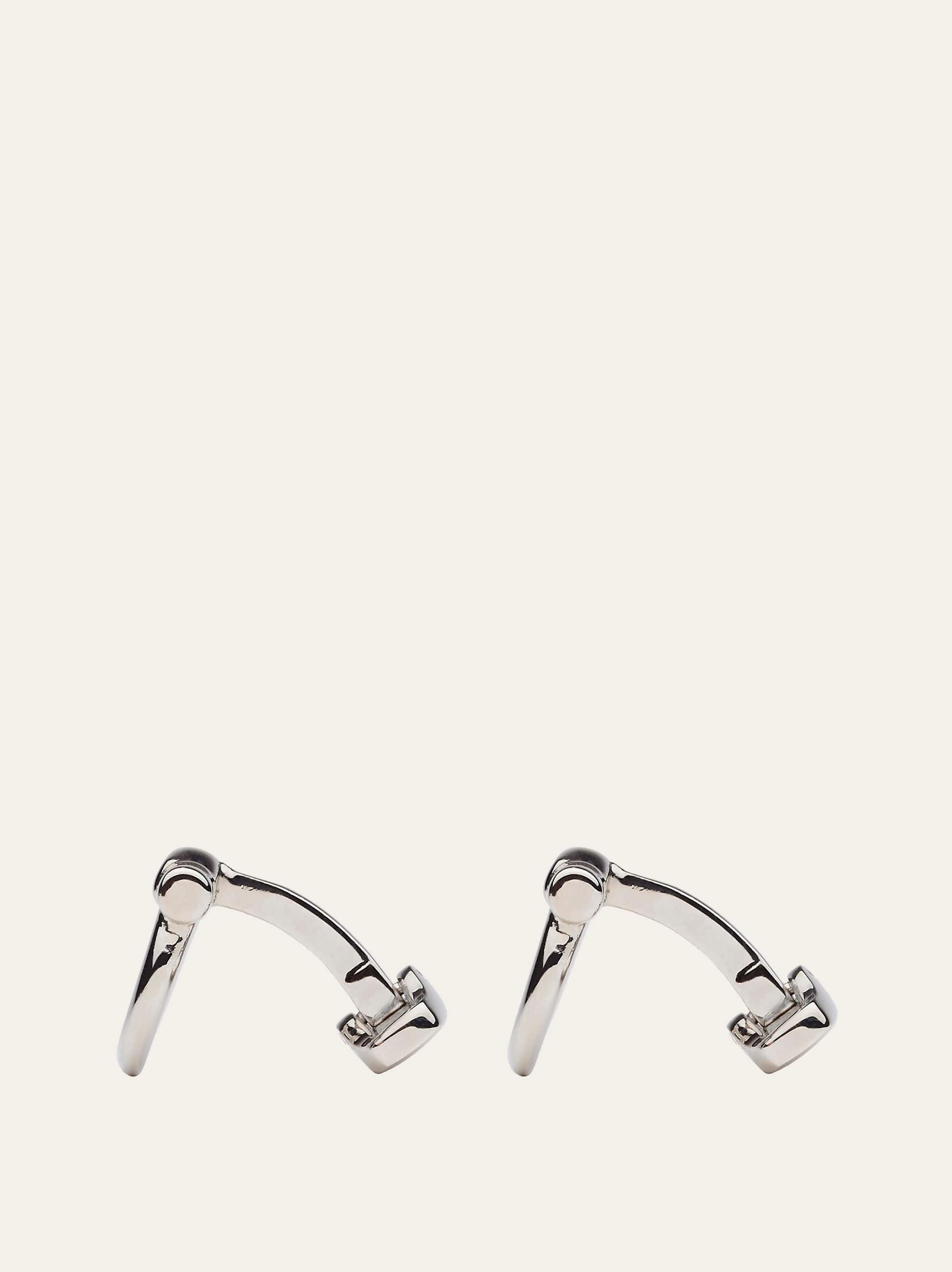  Ferragamo Herren Gancini-manschettenknöpfe Silber 