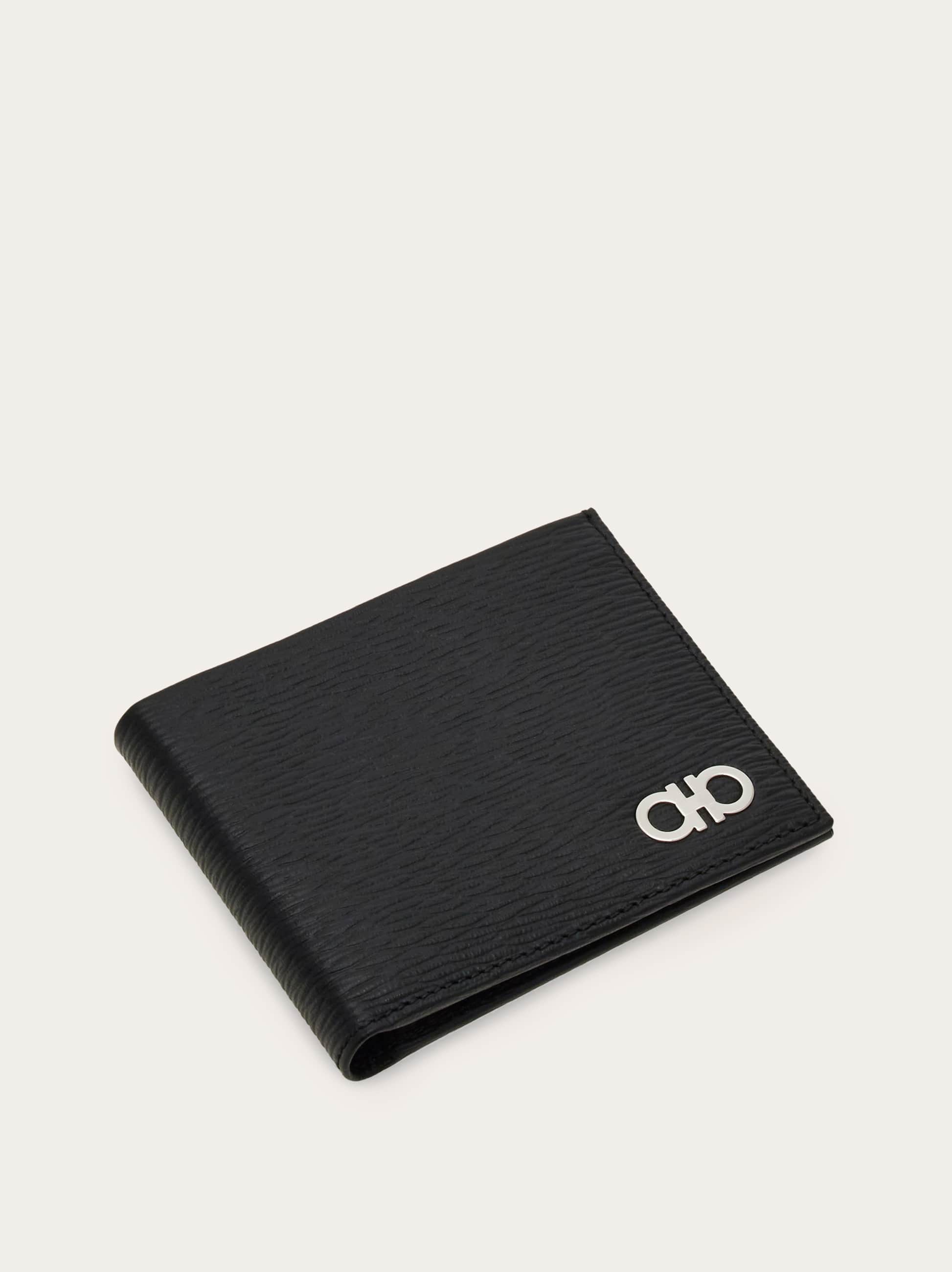 Ferragamo Men Gancini Wallet Black 