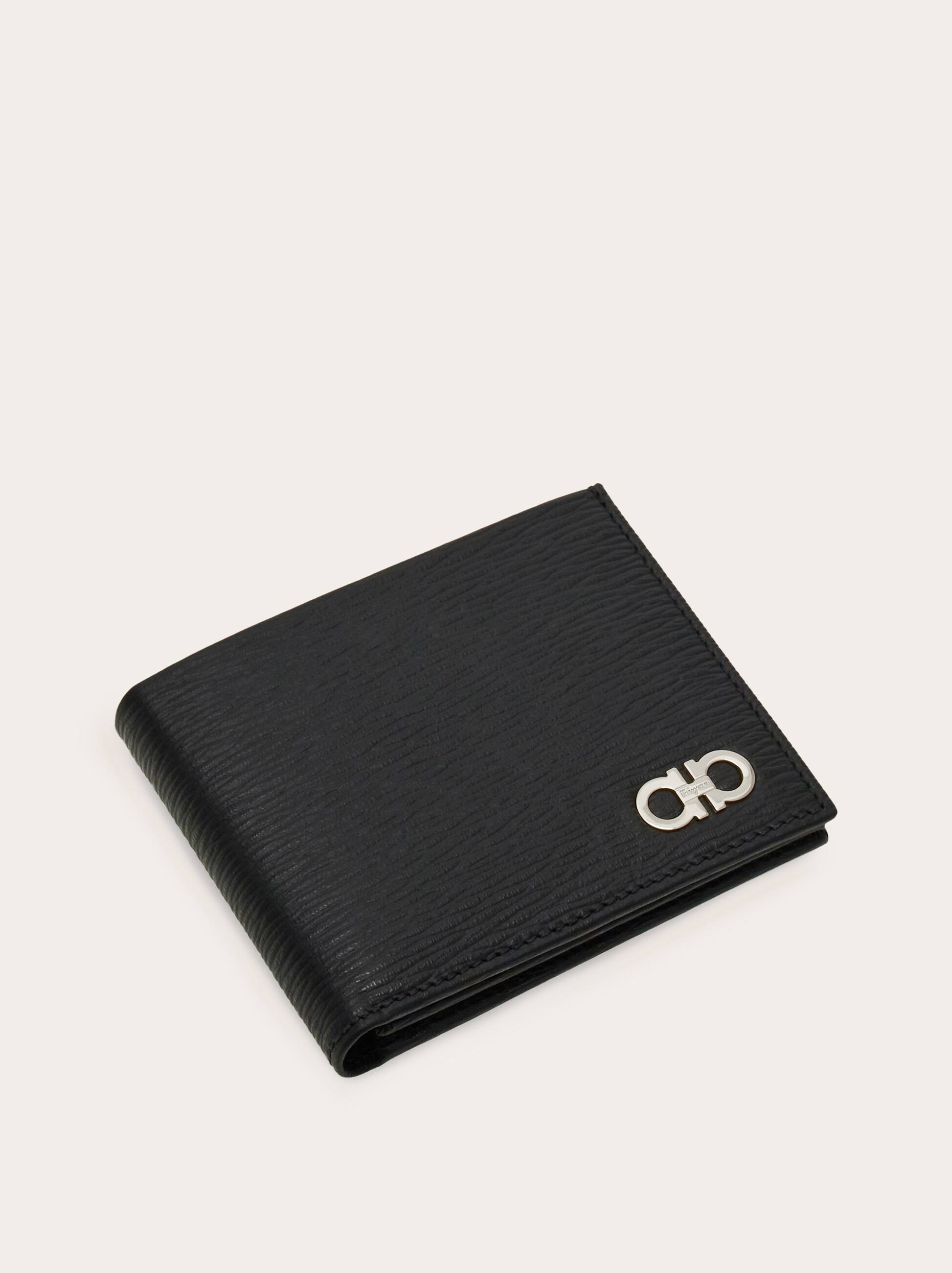  Ferragamo Men Gancini Wallet Black 