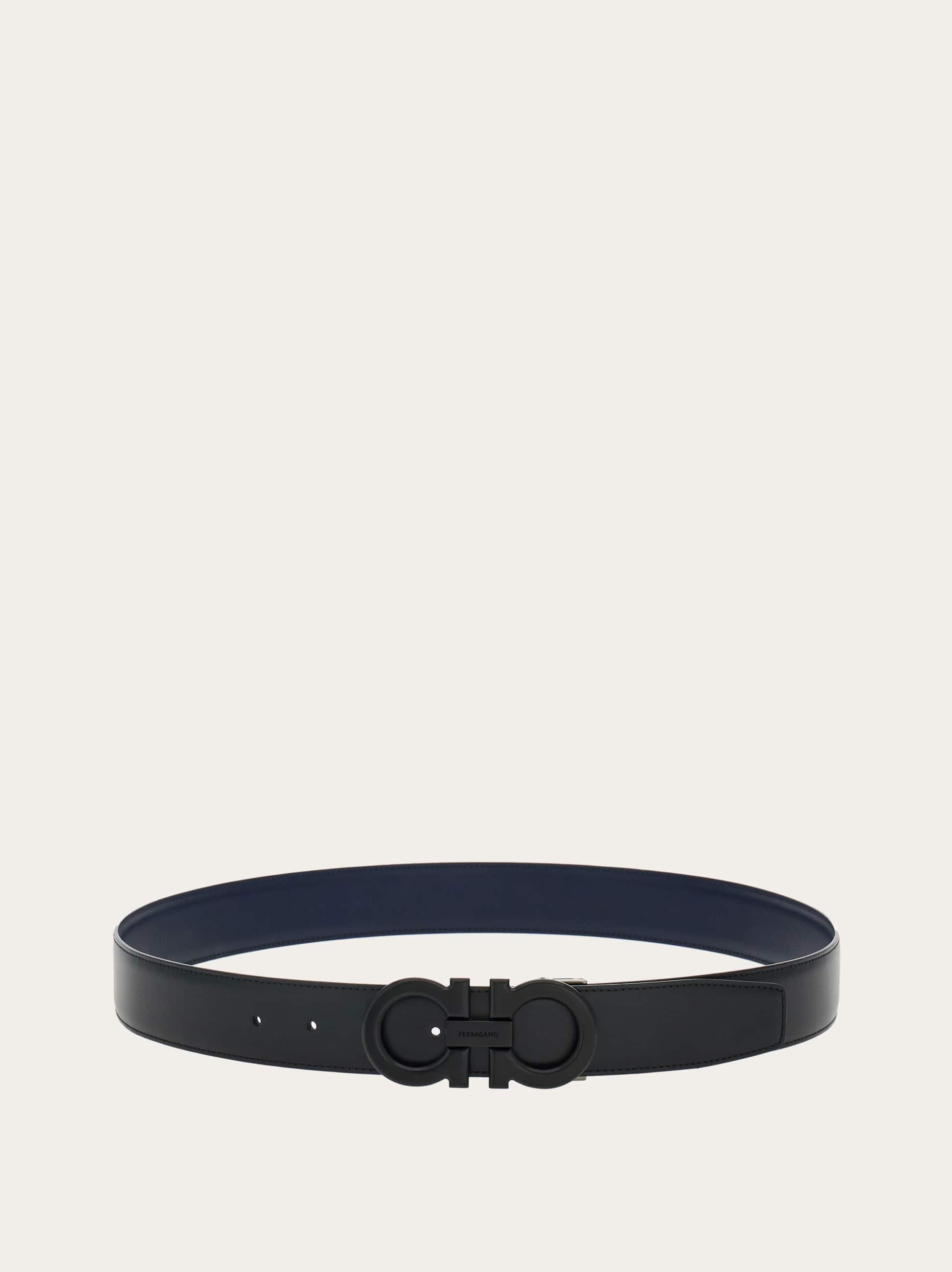  Ferragamo Herren Verstellbarer Gancini Wendegürtel Schwarz 