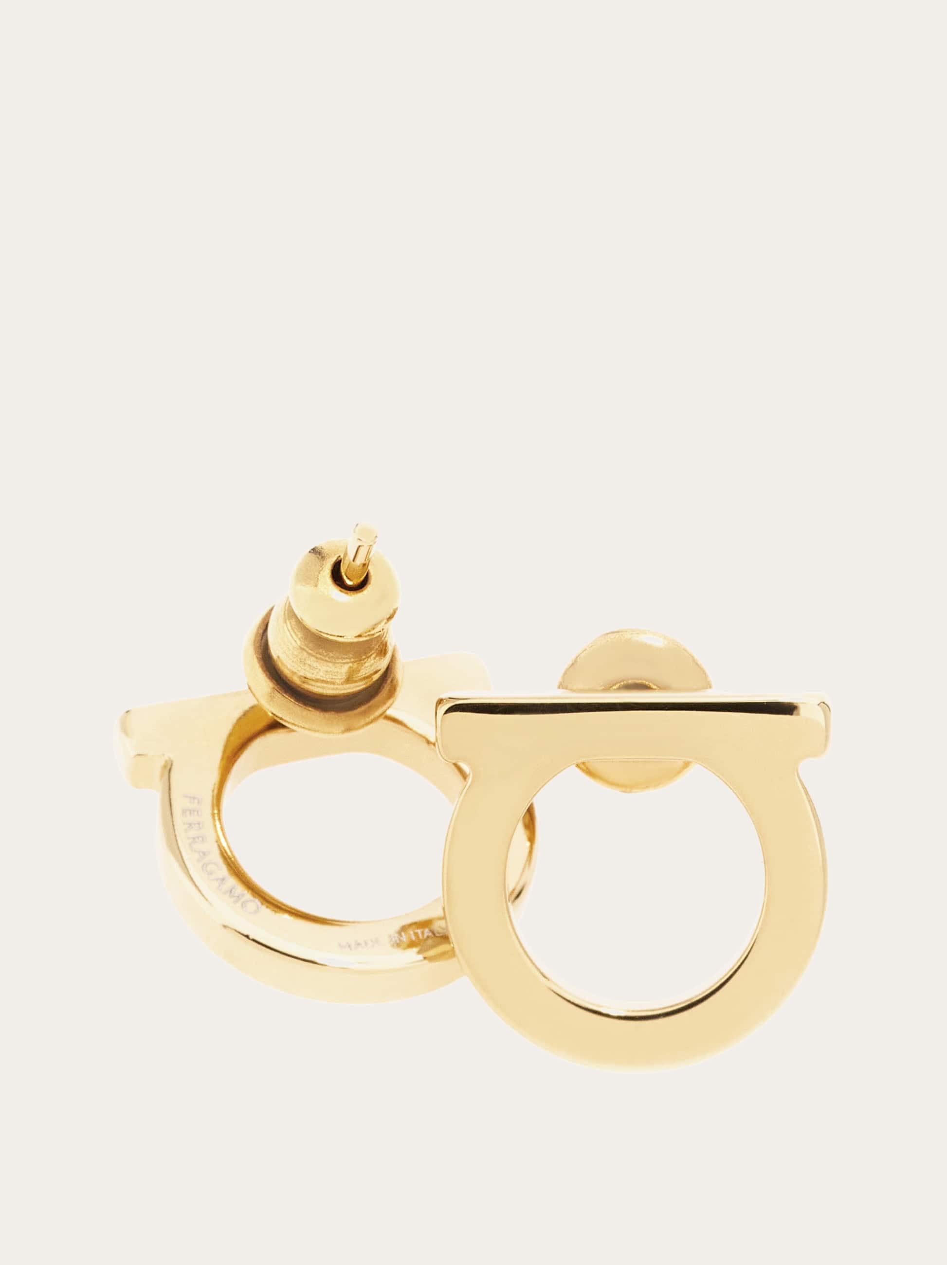  Ferragamo Damen Ohrringe Mit Gancini-detail (l) Gold 