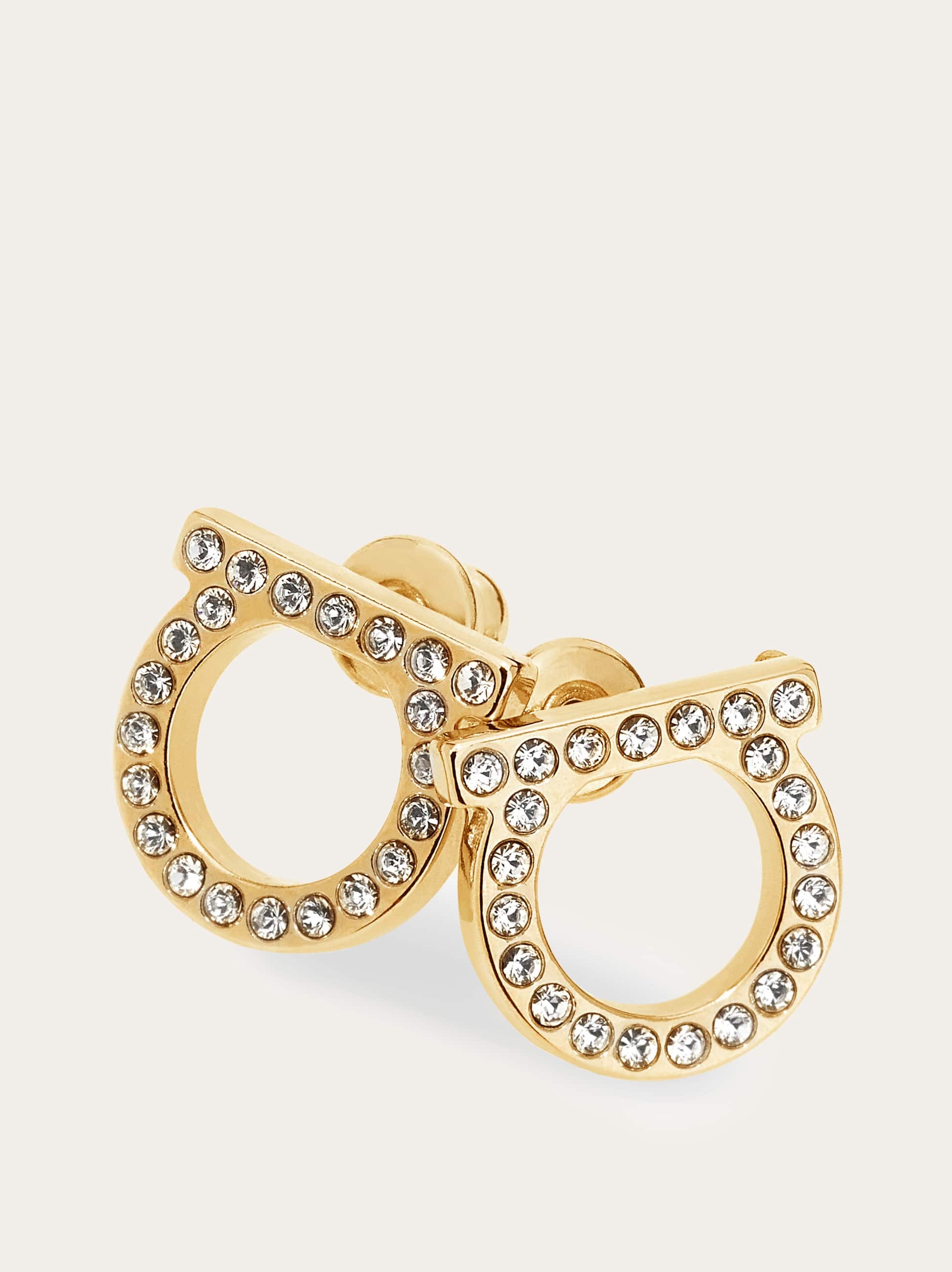  Ferragamo Damen Gancini-ohrringe Crystals (l) Gold 
