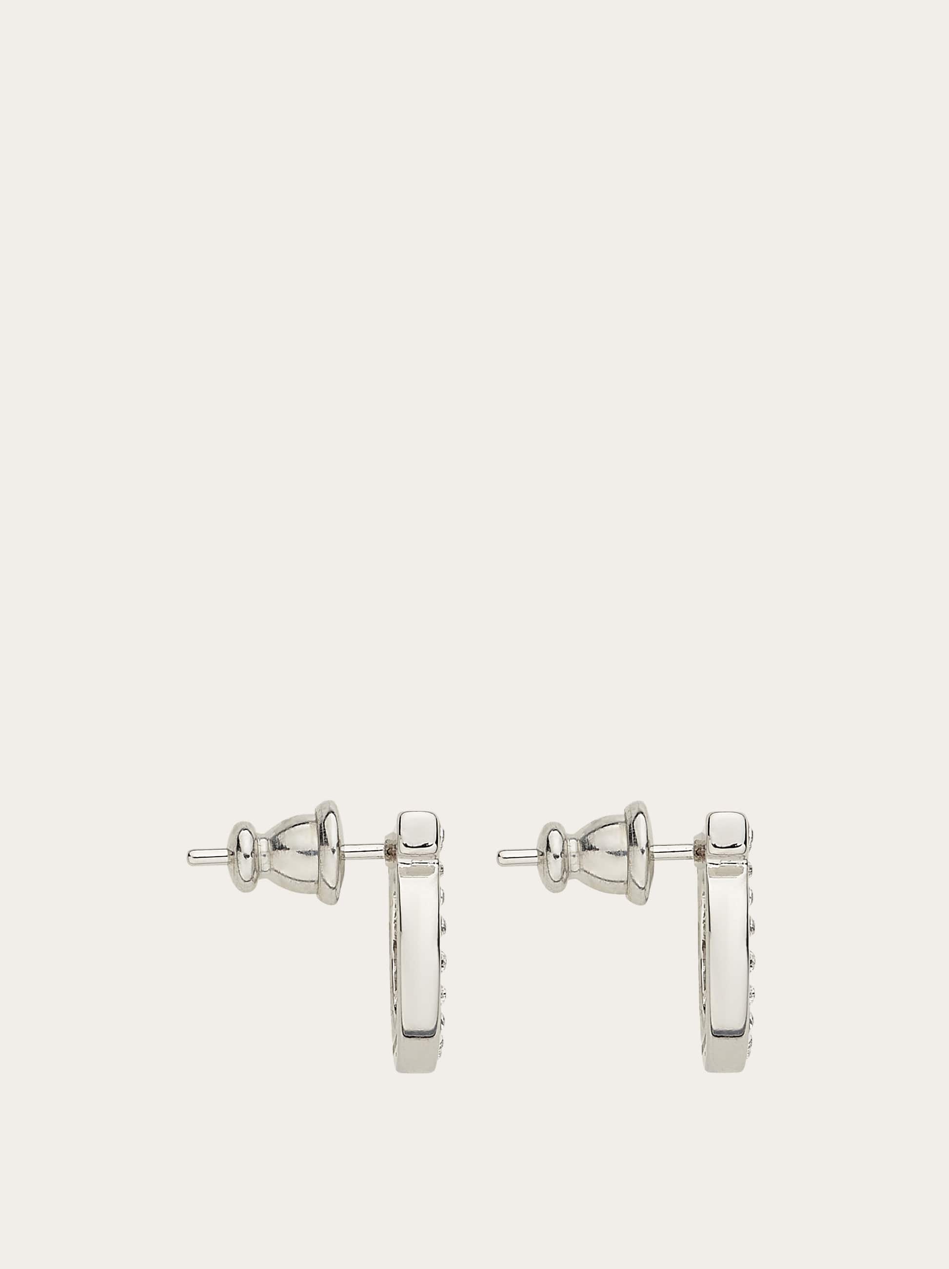  Ferragamo Damen Gancini- Ohrstecker Mit Kristallen (l) Silber 