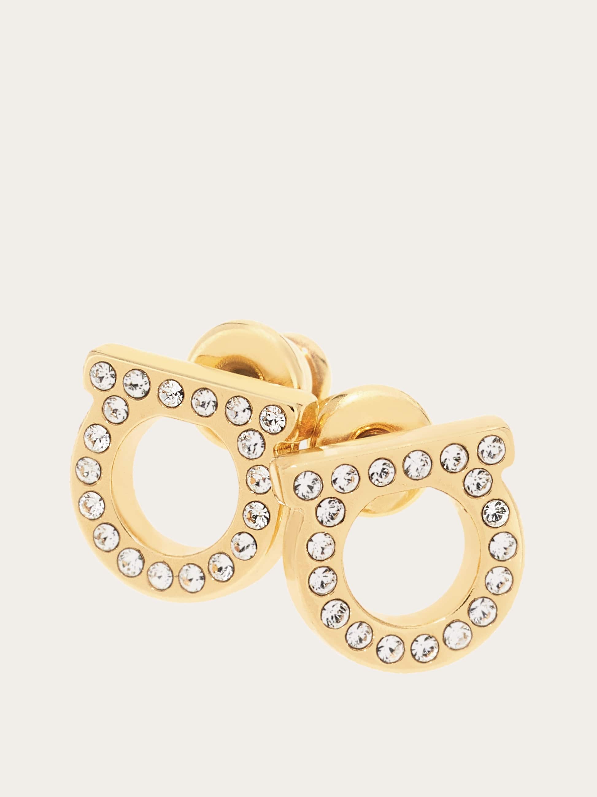  Ferragamo Damen Gancini-ohrringe Crystals (s) Gold 