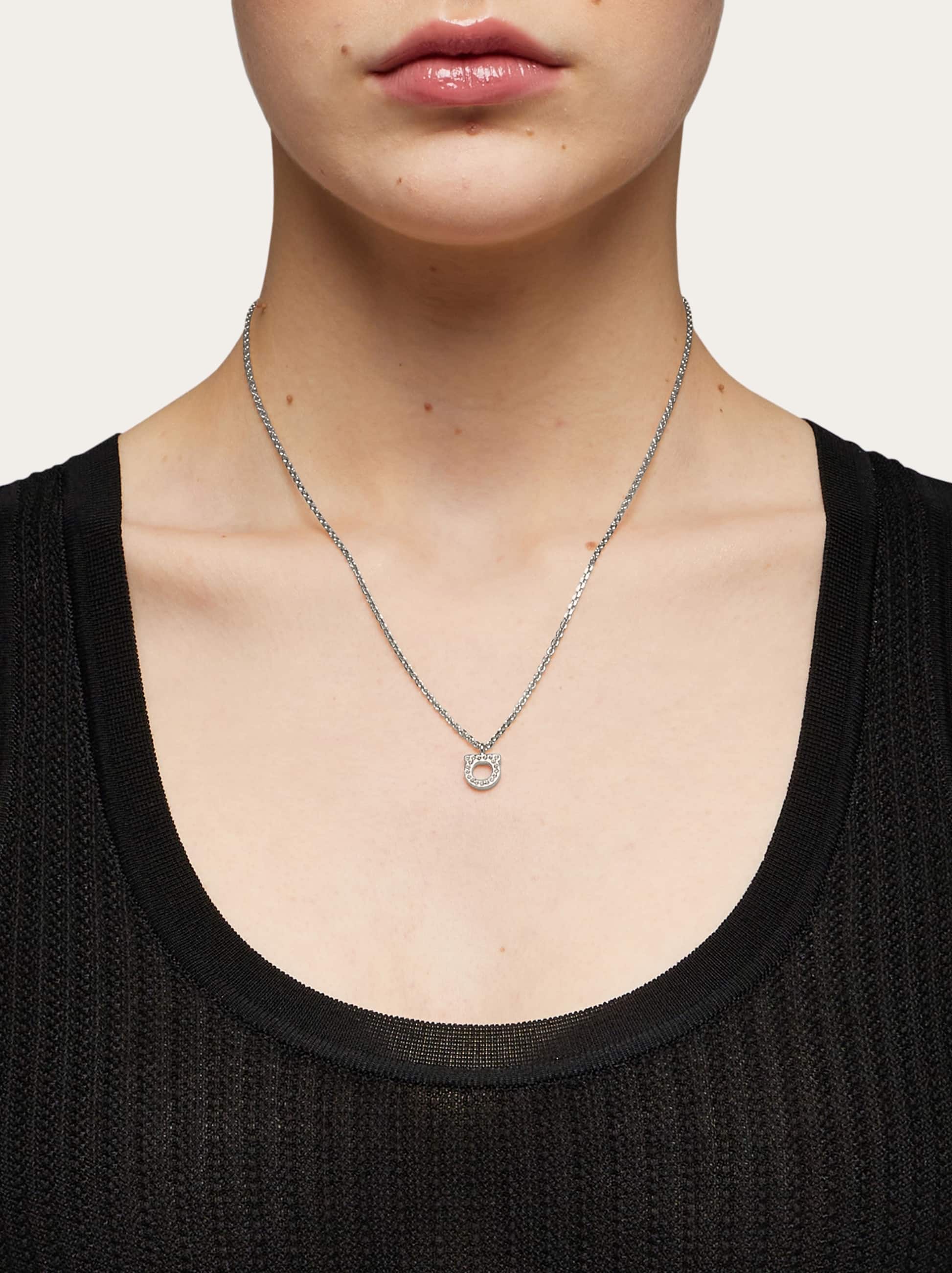  Ferragamo Damen Gancini-kette (s) Silber 