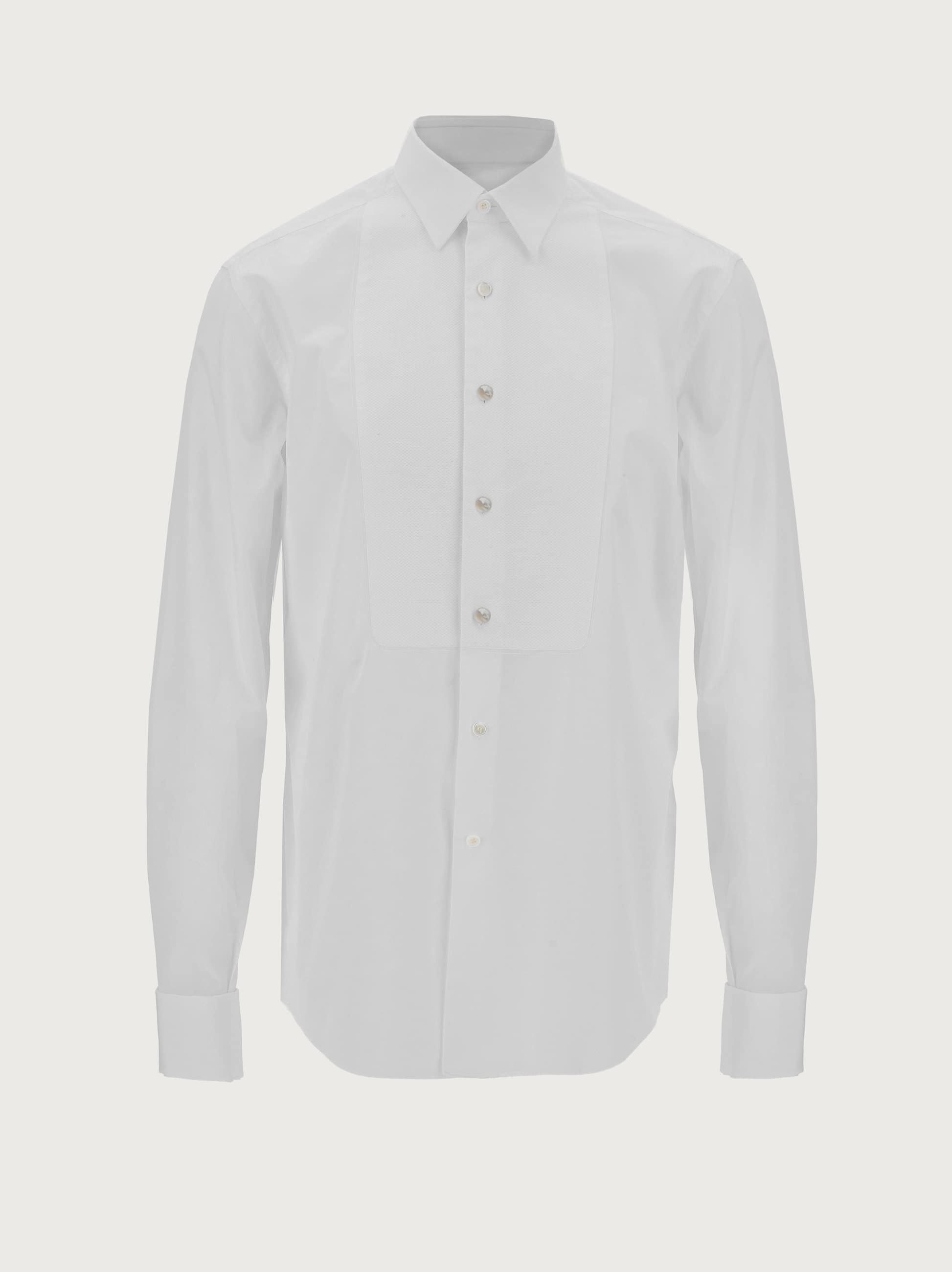Salvatore Ferragamo Uomo Camicia per Tuxedo Bianco