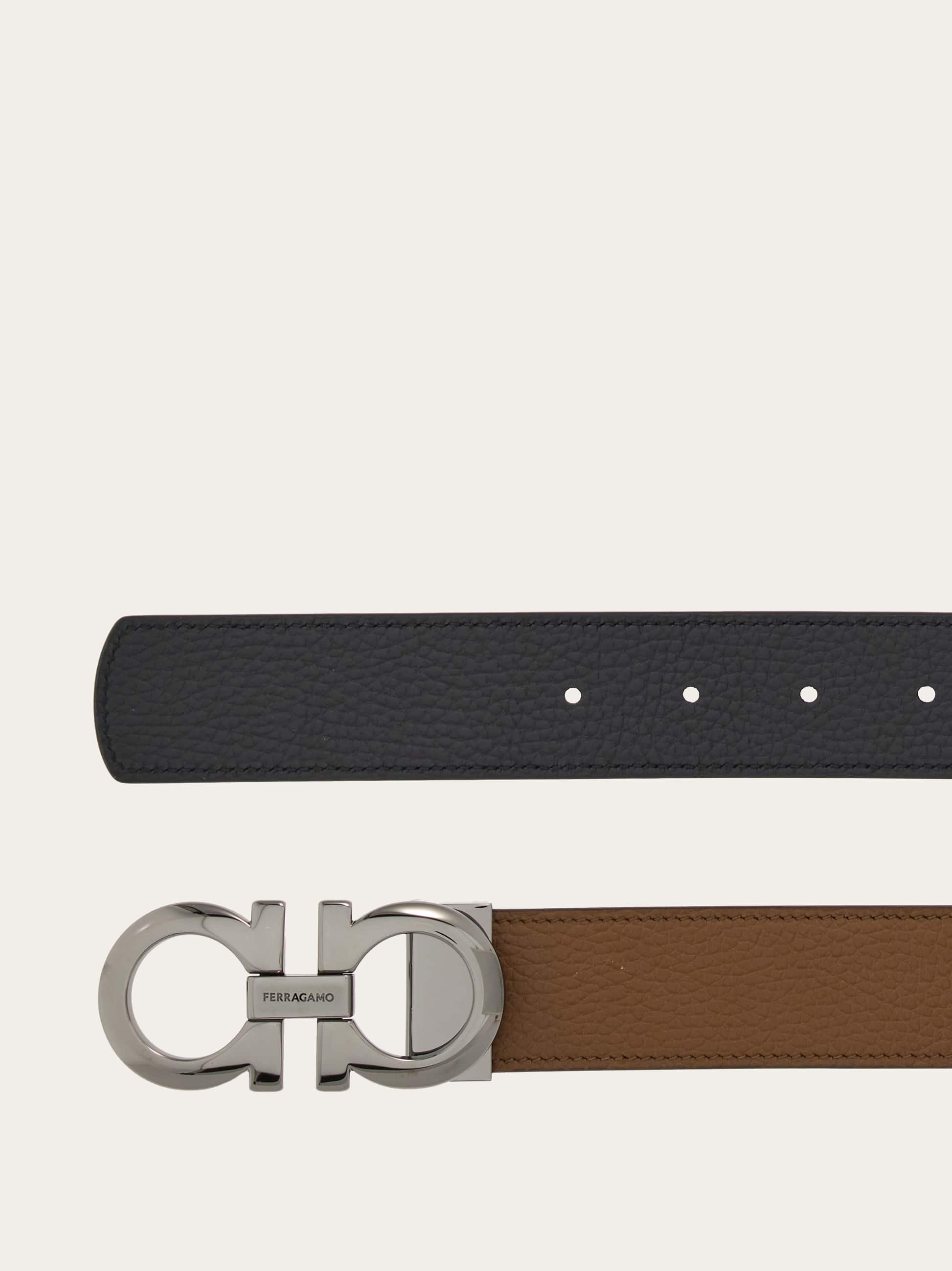  Ferragamo Herren Verstellbarer Gancini Wendegürtel Braun 