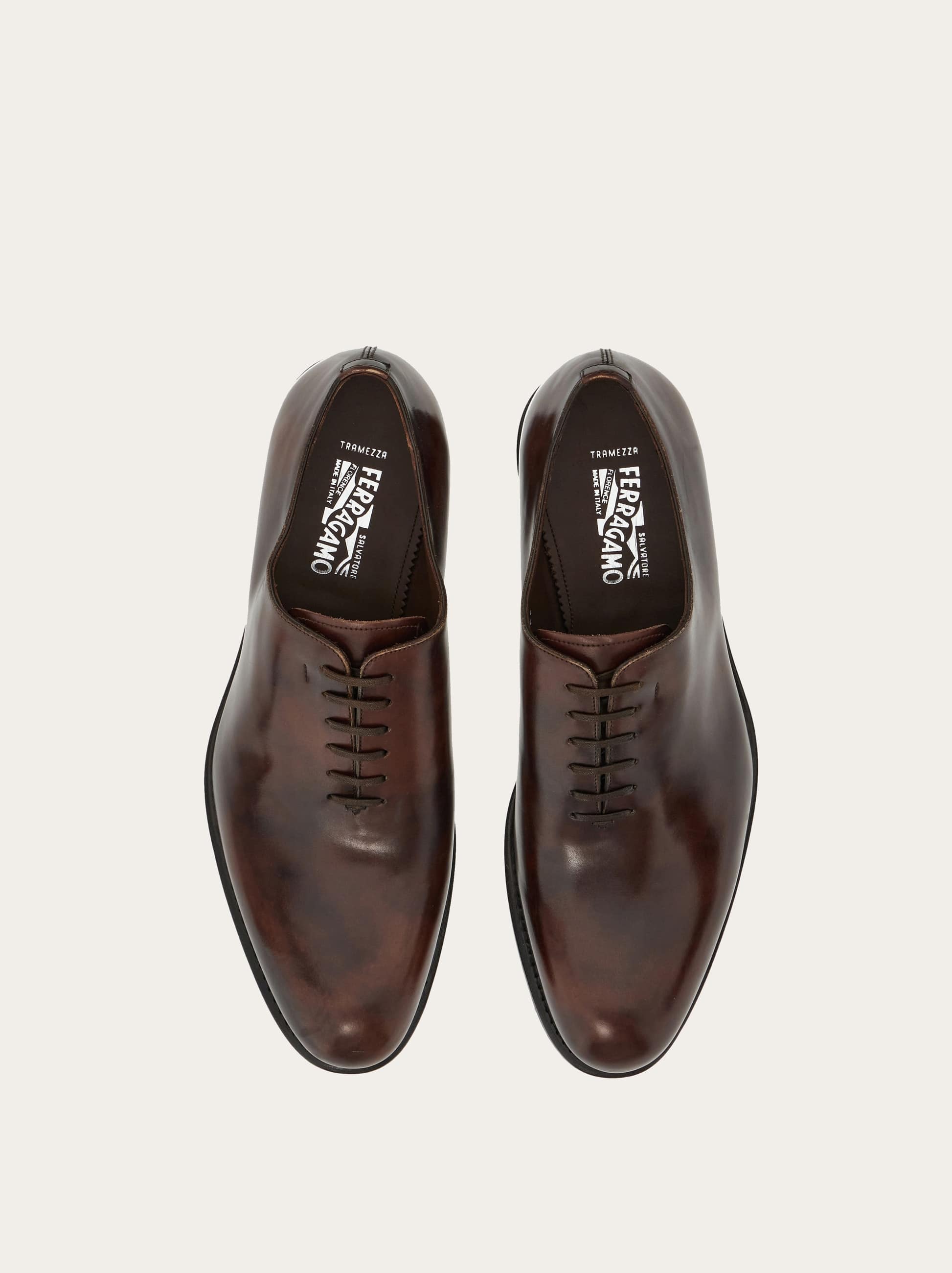  Ferragamo Men Tramezza Plain Toe Oxford Brown Size 6 