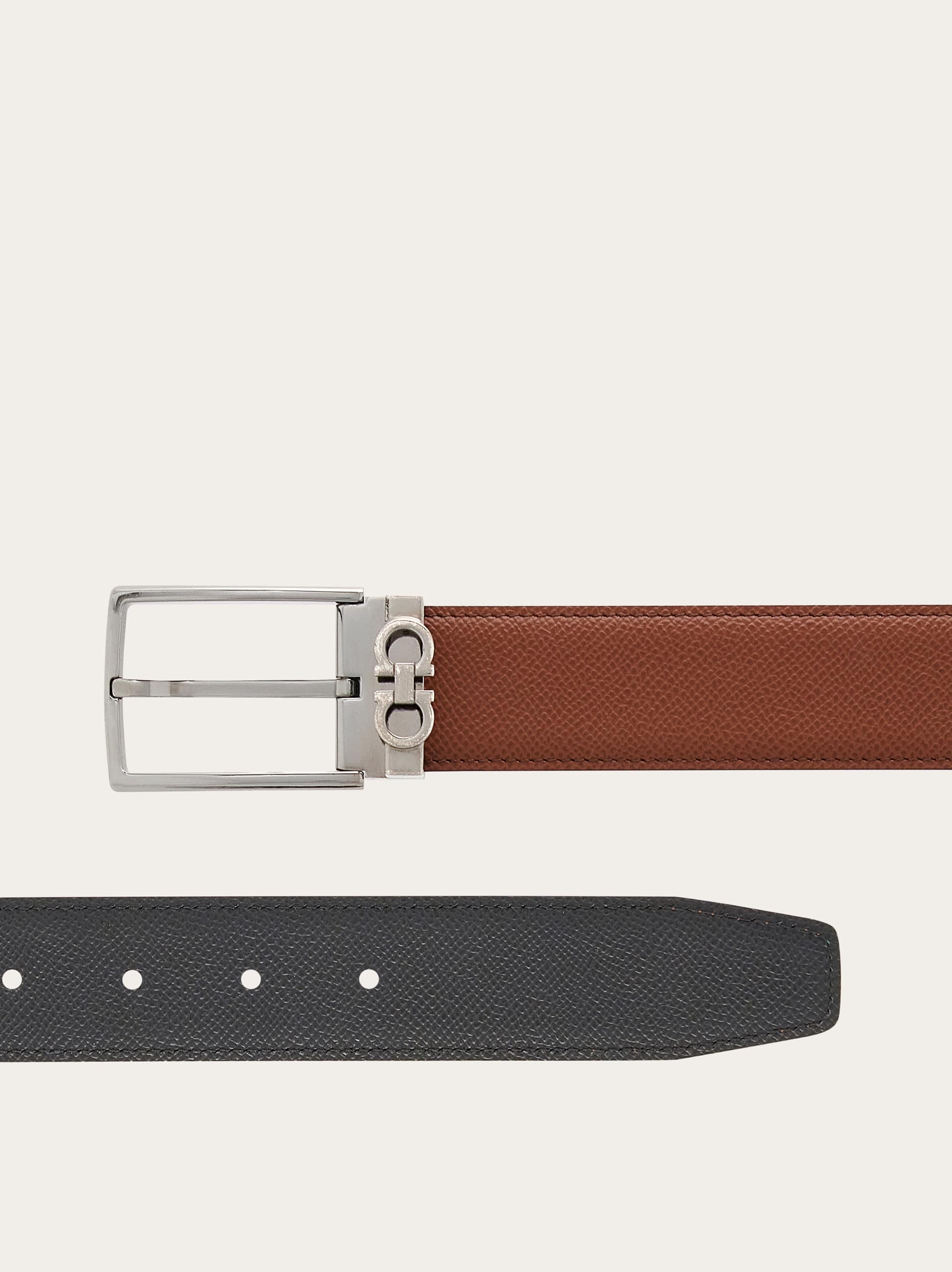  Ferragamo Herren Verstellbarer Gancini-wendegürtel Braun 