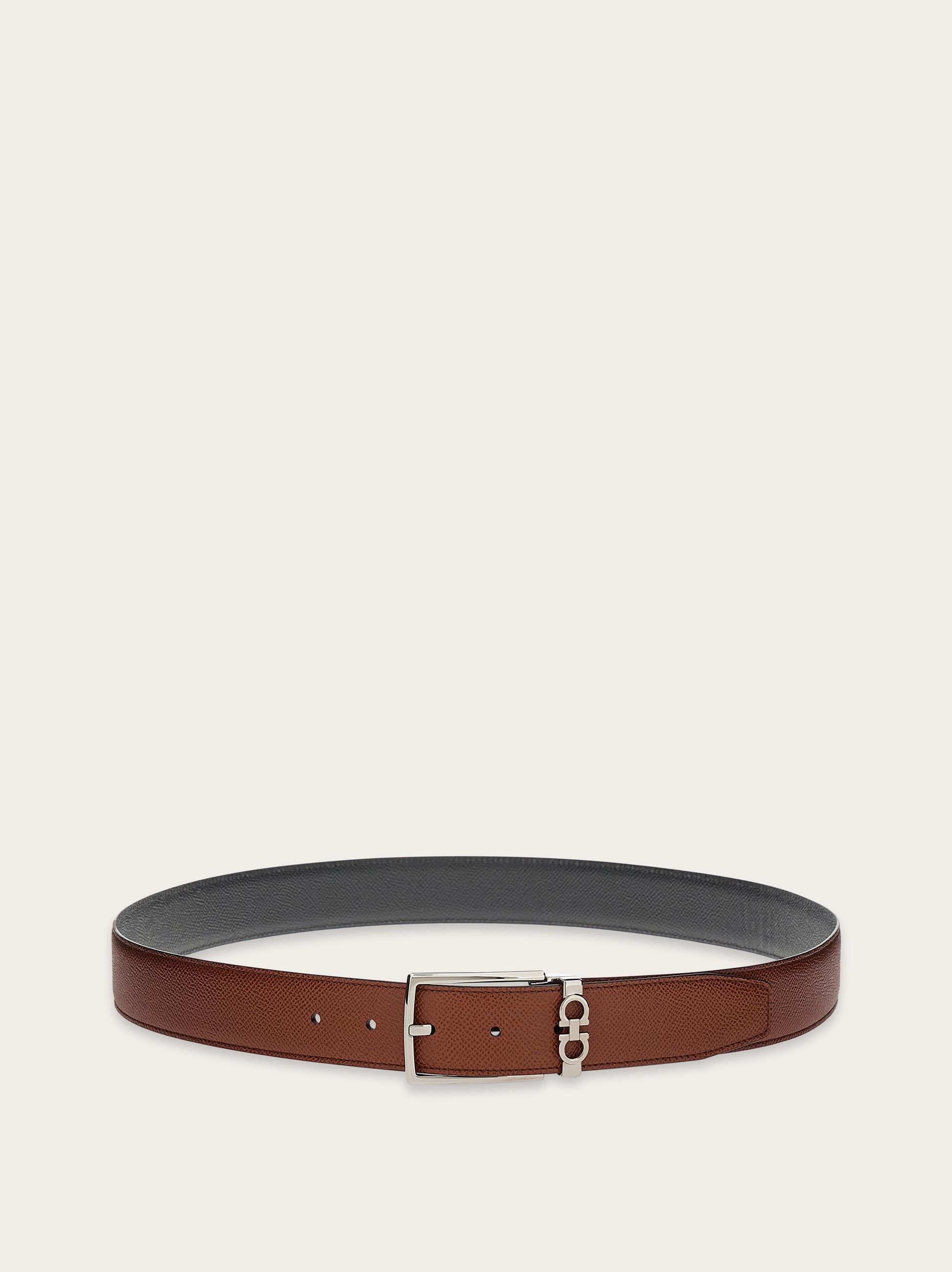  Ferragamo Herren Verstellbarer Gancini-wendegürtel Braun 