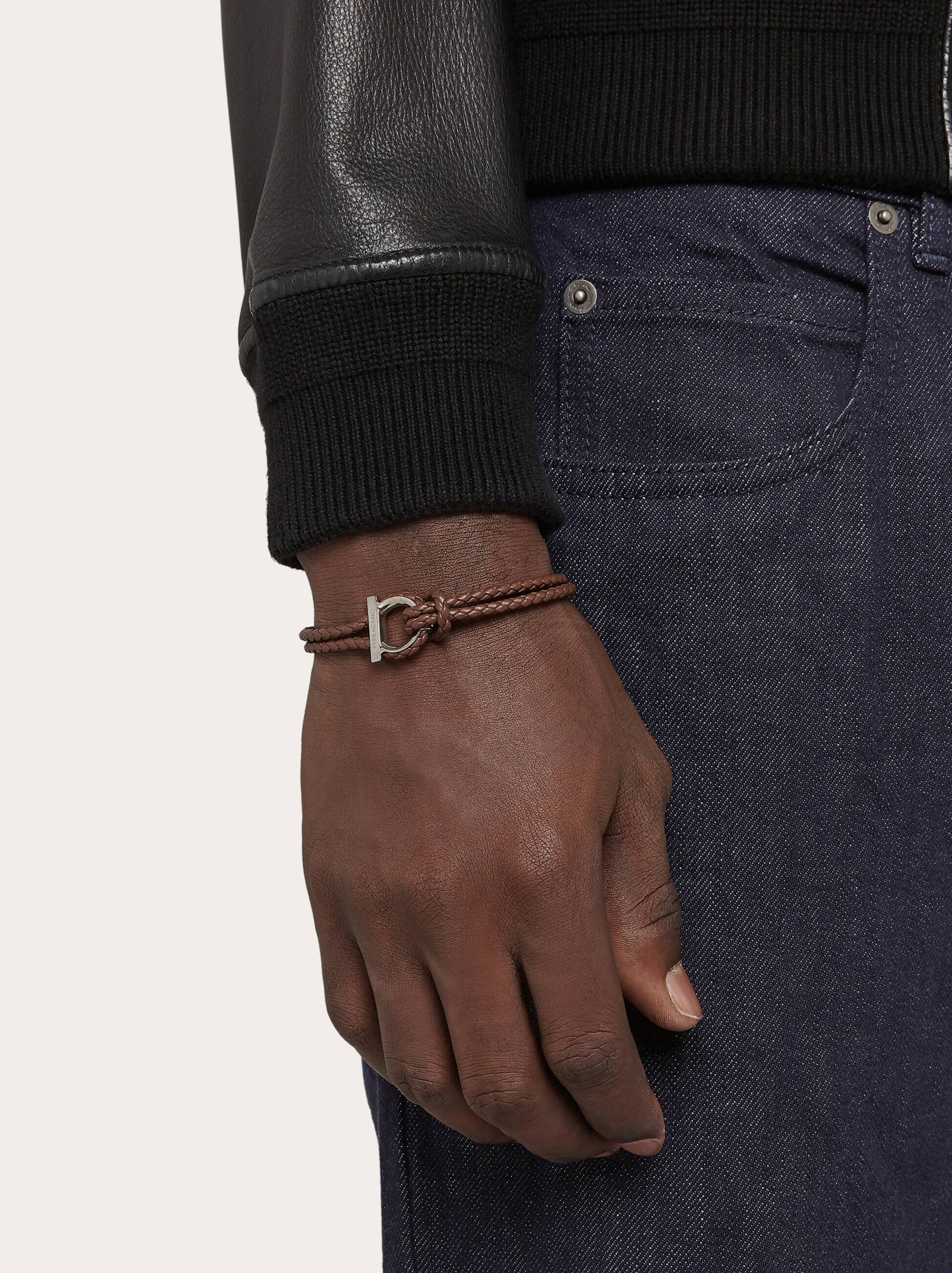  Ferragamo Herren Armband Mit Gancini-detail (18cm) Braun 