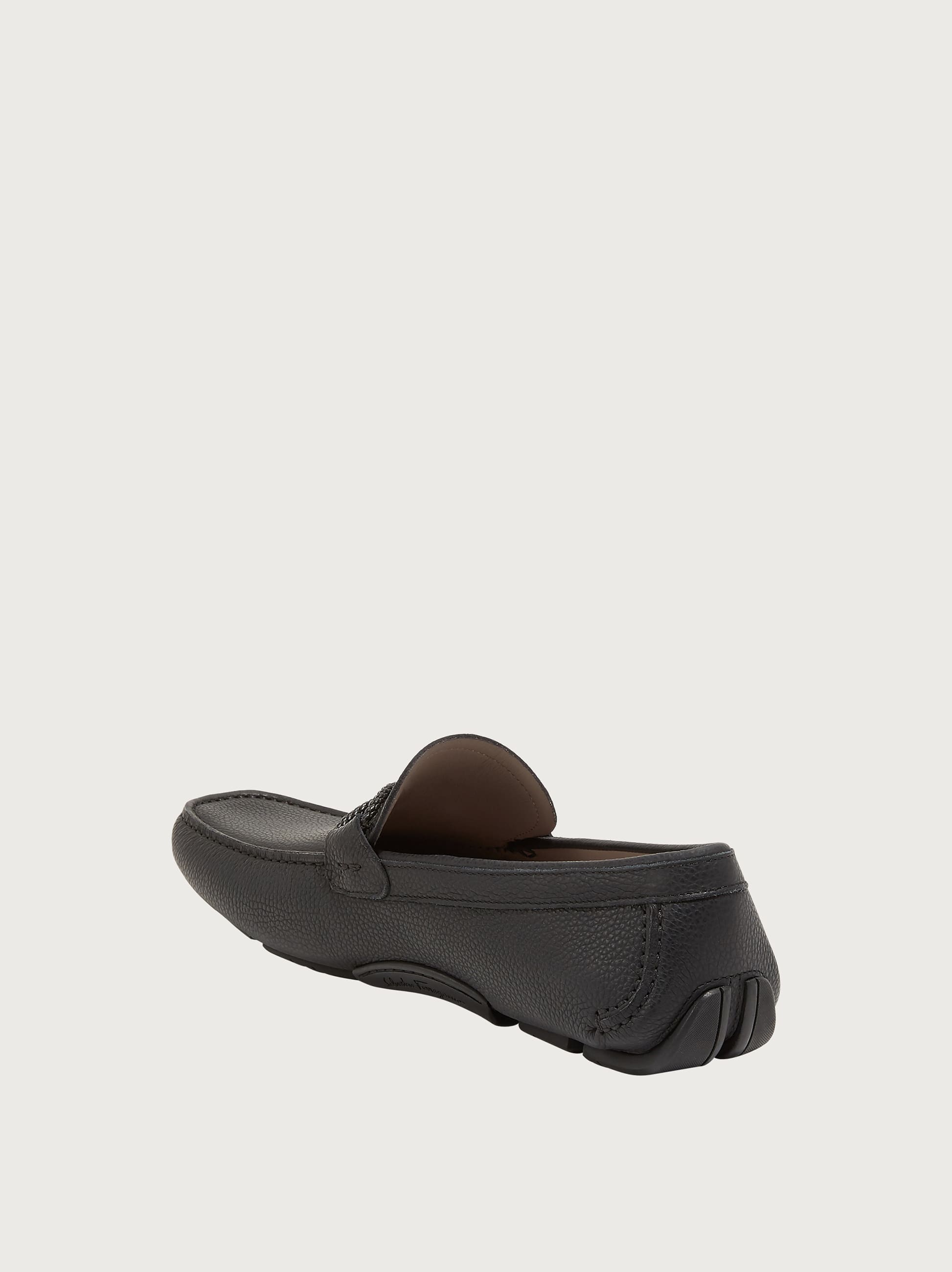 Ferragamo Herren Driver Mokassin Mit Gancini-element Schwarz Größe 40 