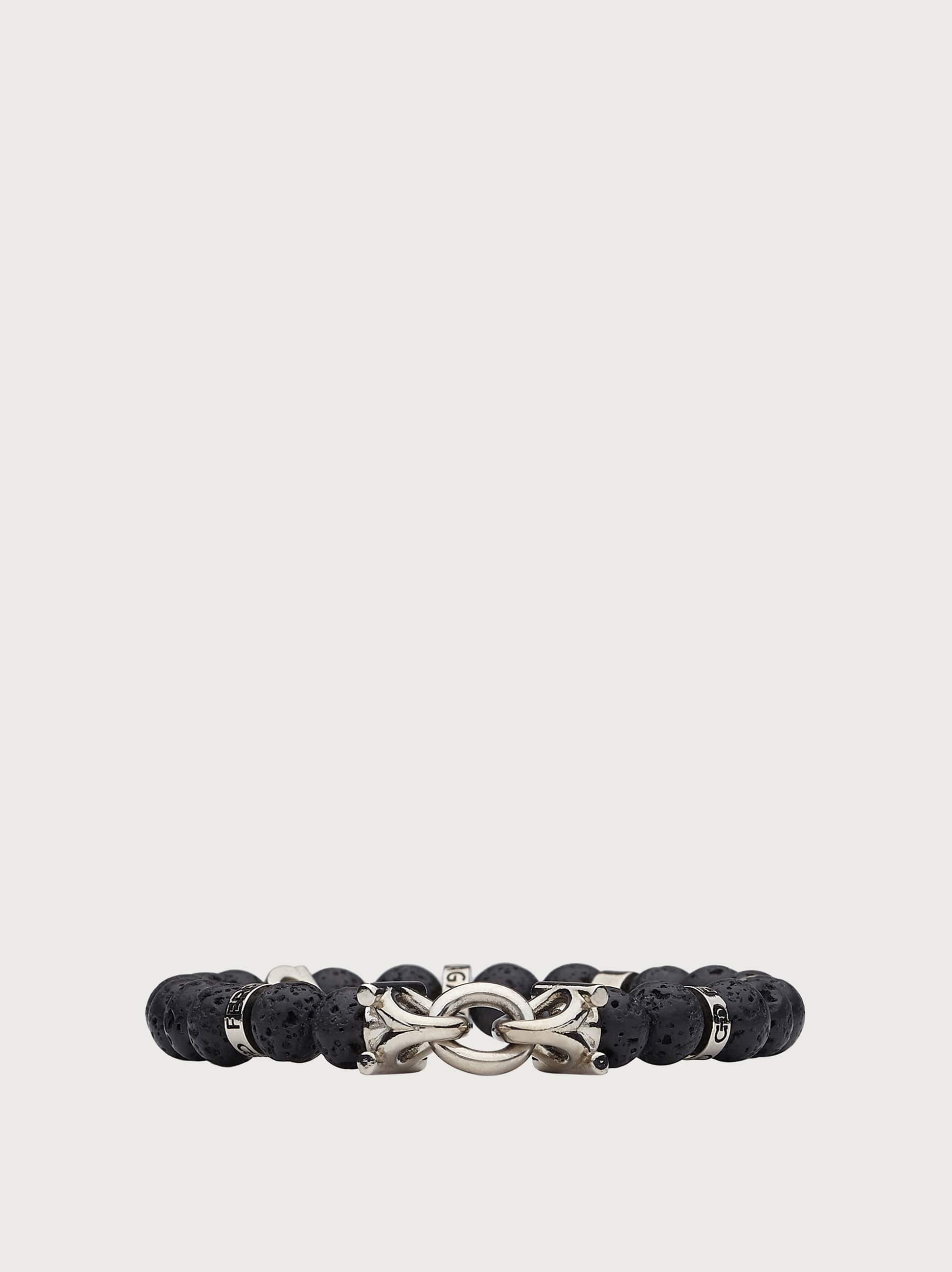 Salvatore Ferragamo Men Gancini stretch bracelet - size S Black