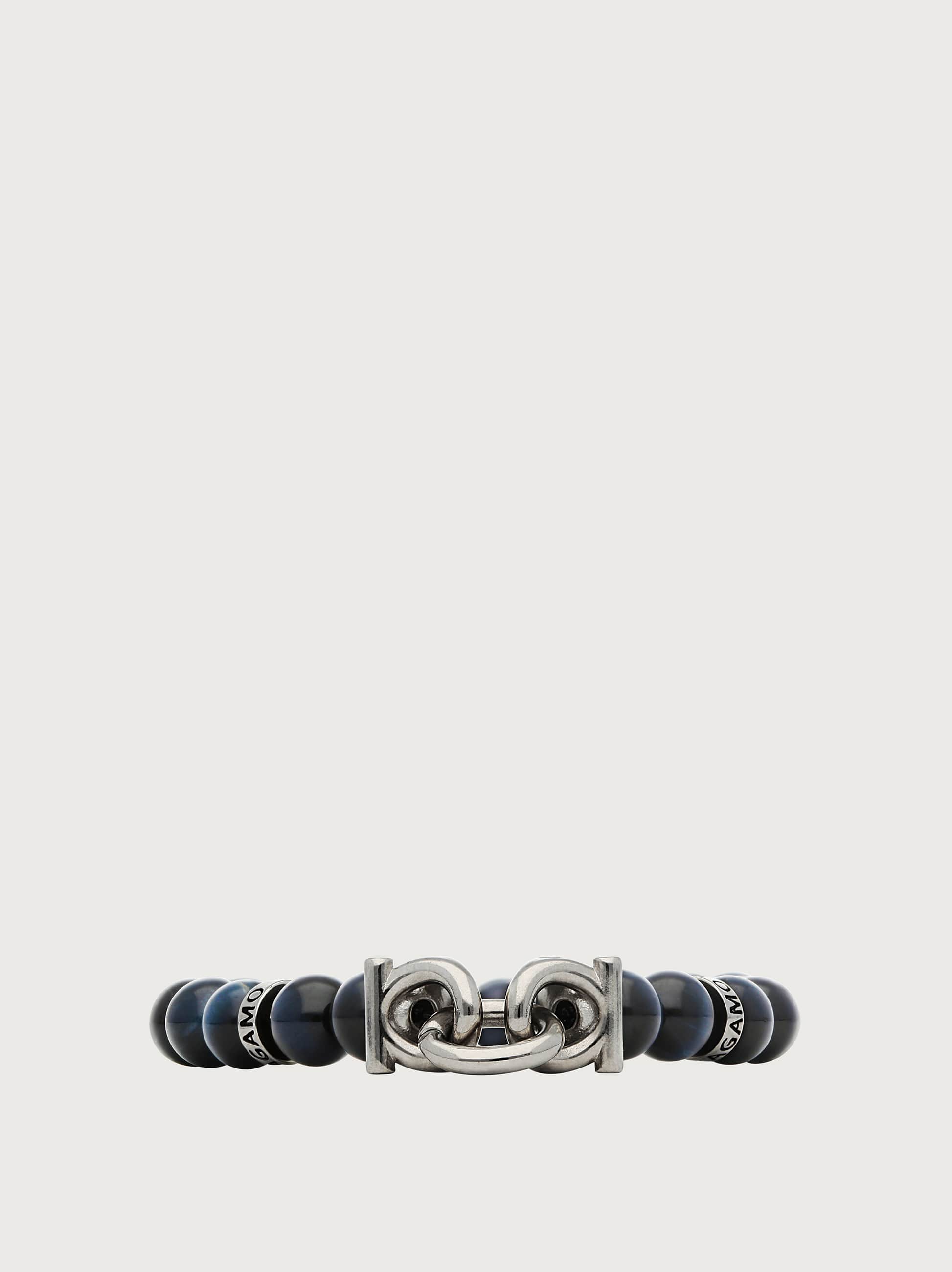 Salvatore Ferragamo Men Gancini stretch bracelet - size S Grey