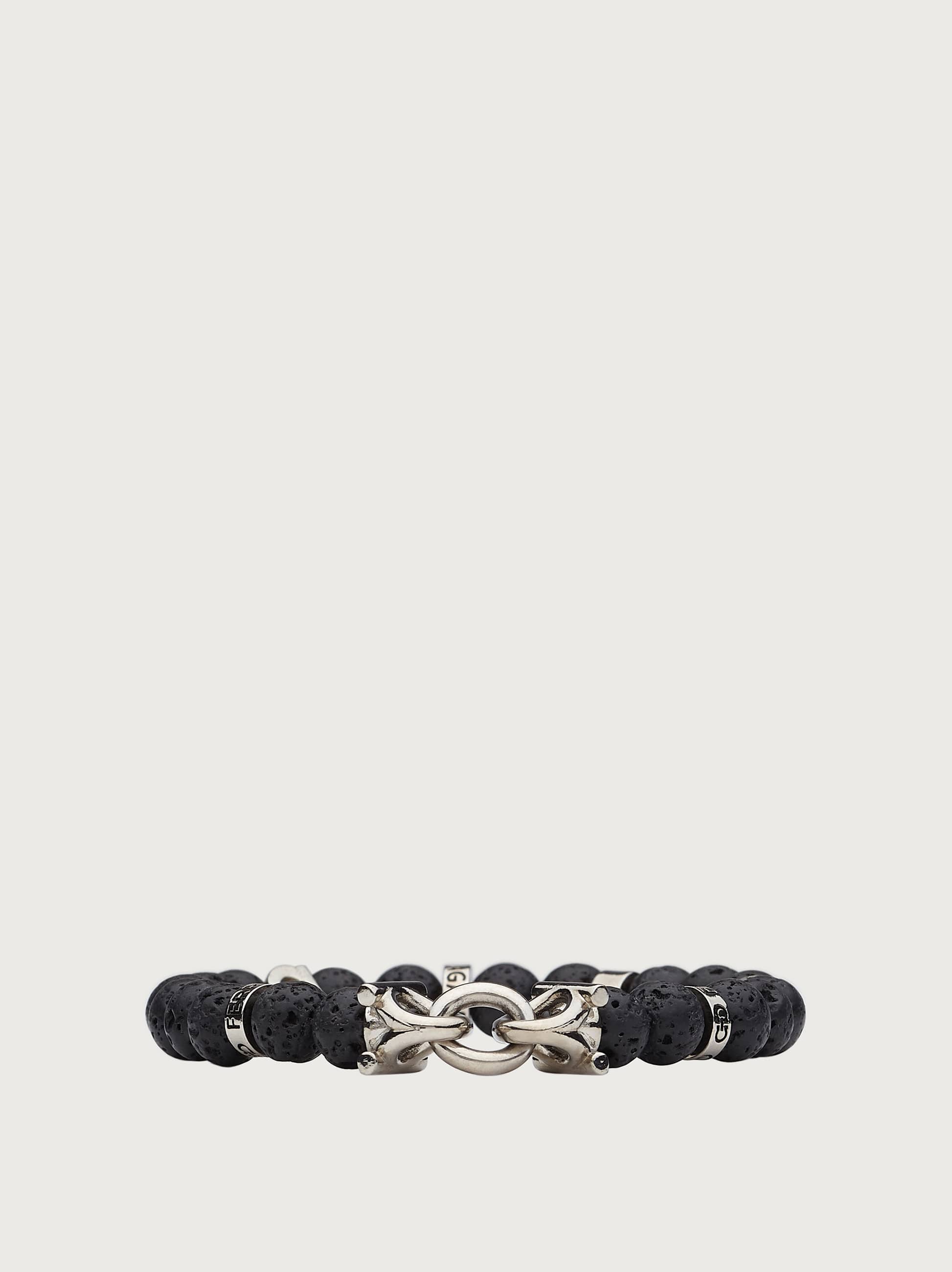 Salvatore Ferragamo Men Gancini stretch bracelet - size L Black