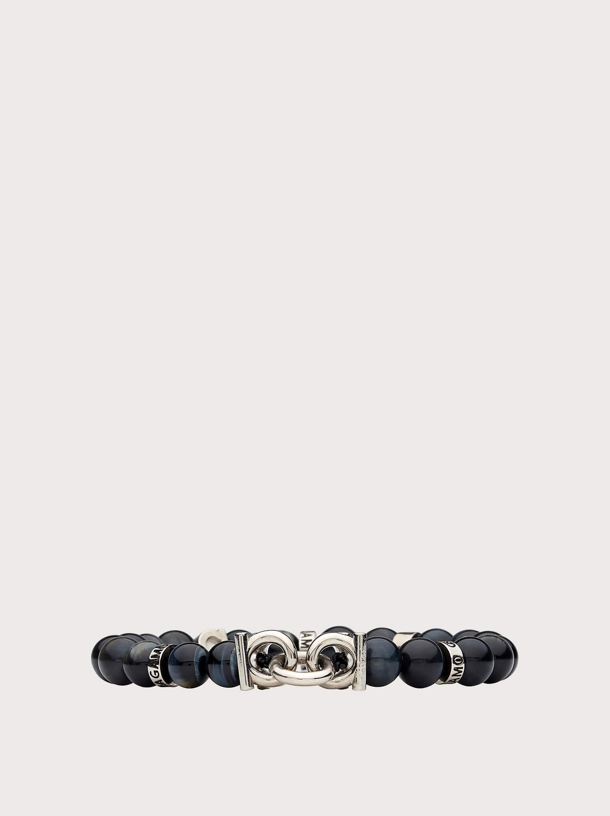 Salvatore Ferragamo Men Gancini stretch bracelet - size S Grey