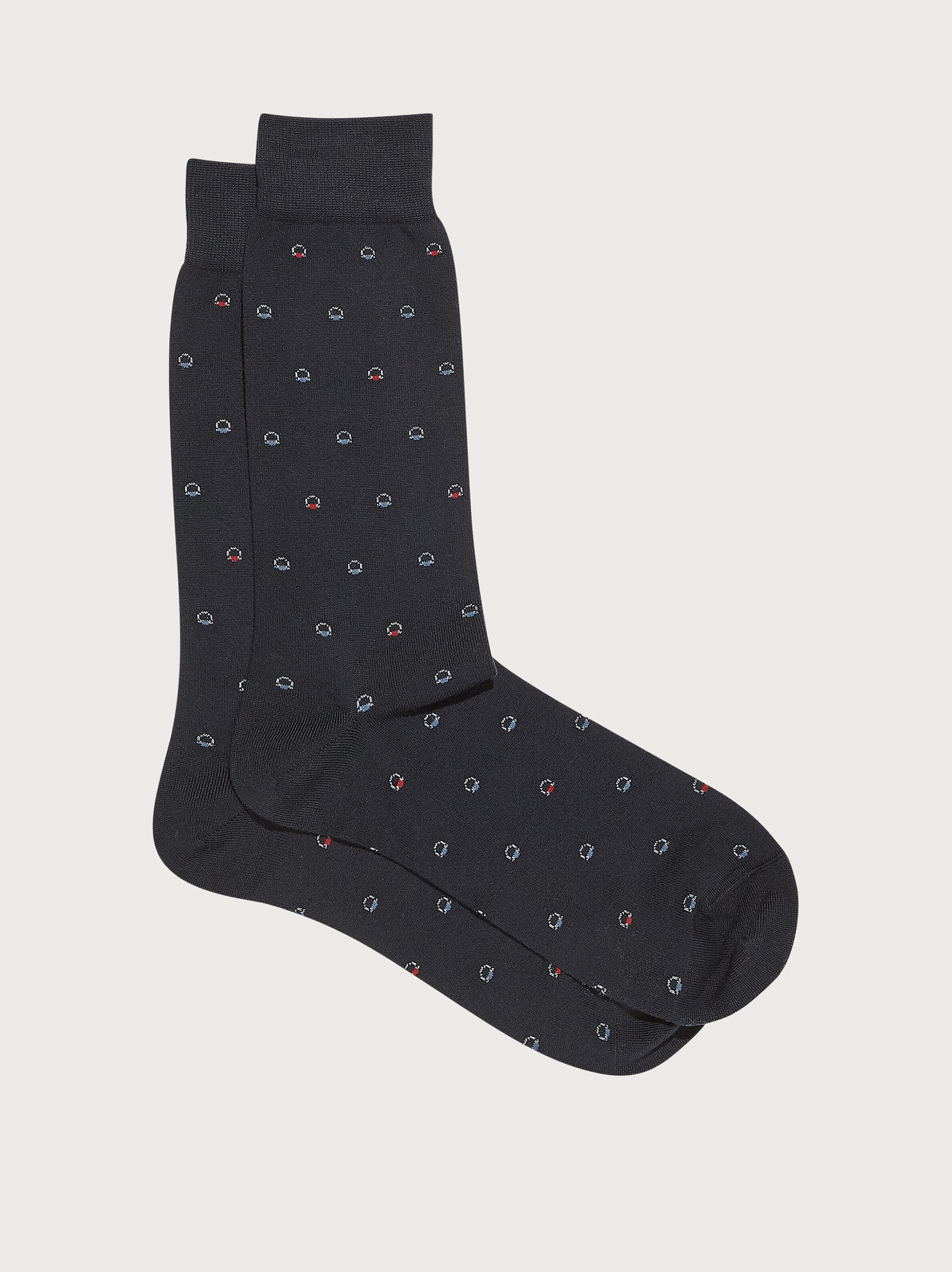 Salvatore Ferragamo Men Medium Gancini jacquard sock Blue