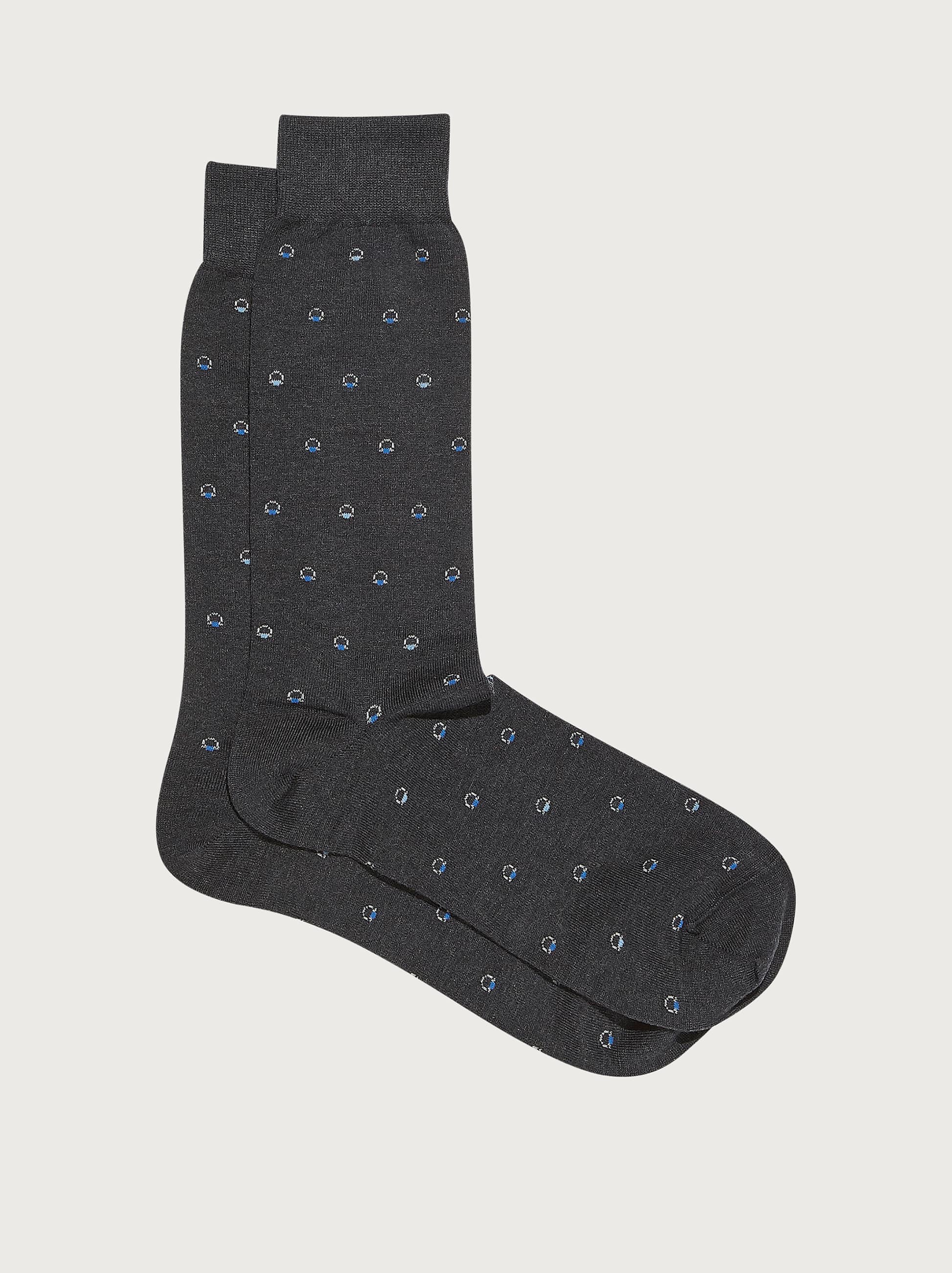 Salvatore Ferragamo Men Medium Gancini jacquard sock Grey