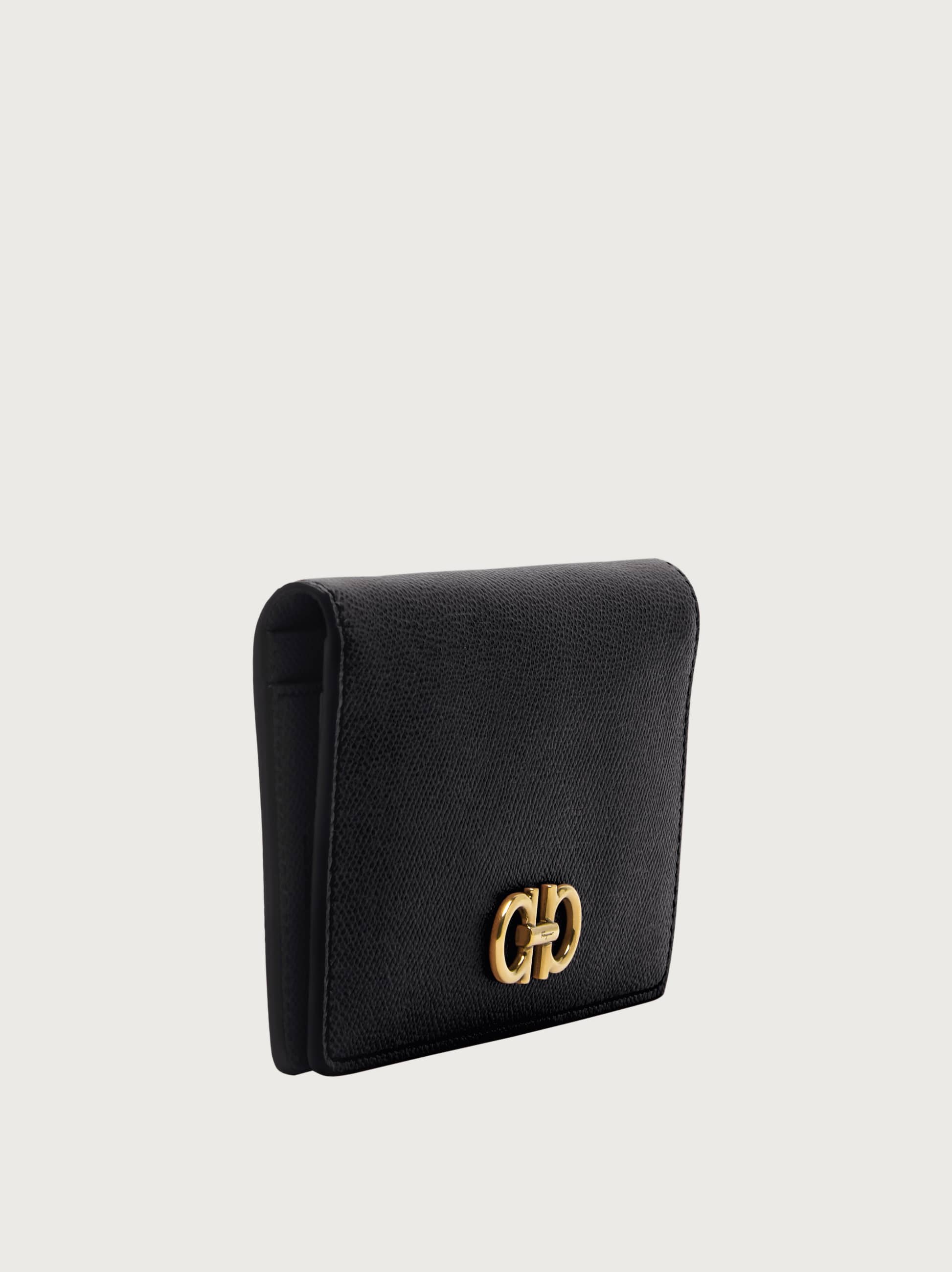  Ferragamo Women Gancini Continental Wallet Black 