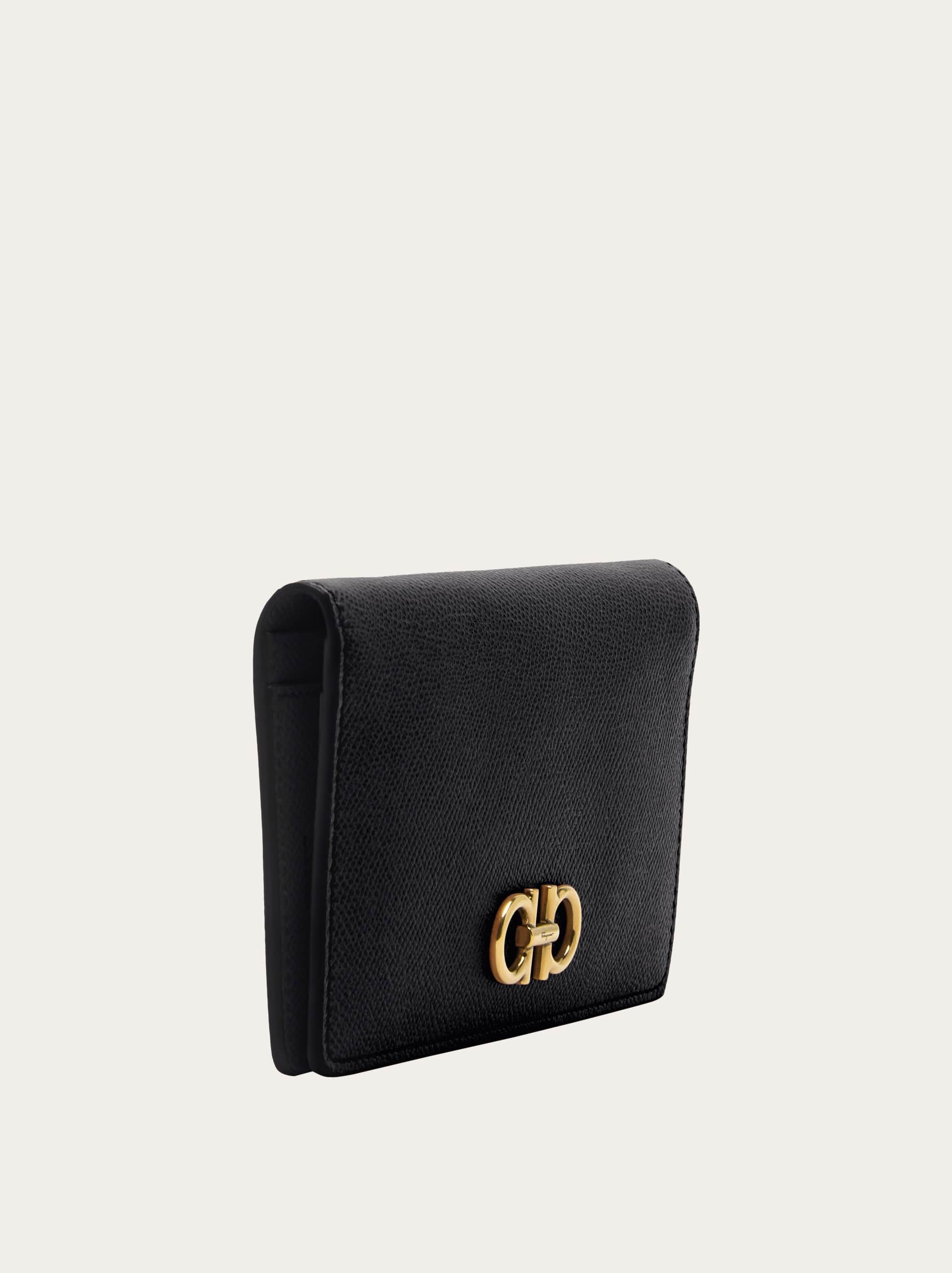  Ferragamo Women Gancini Continental Wallet Black 