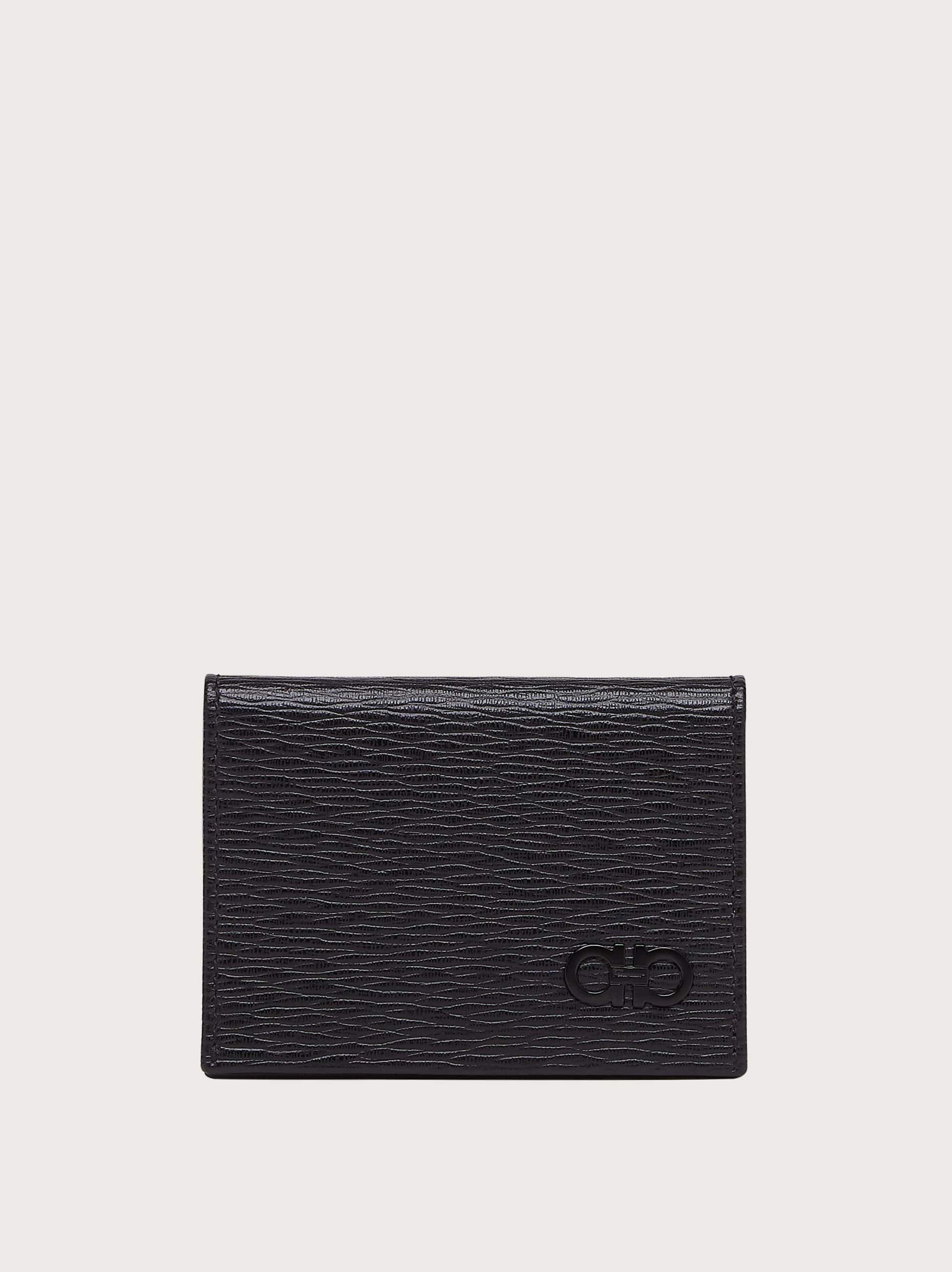 Ferragamo Uomo Porta carte di credito Gancini Blu