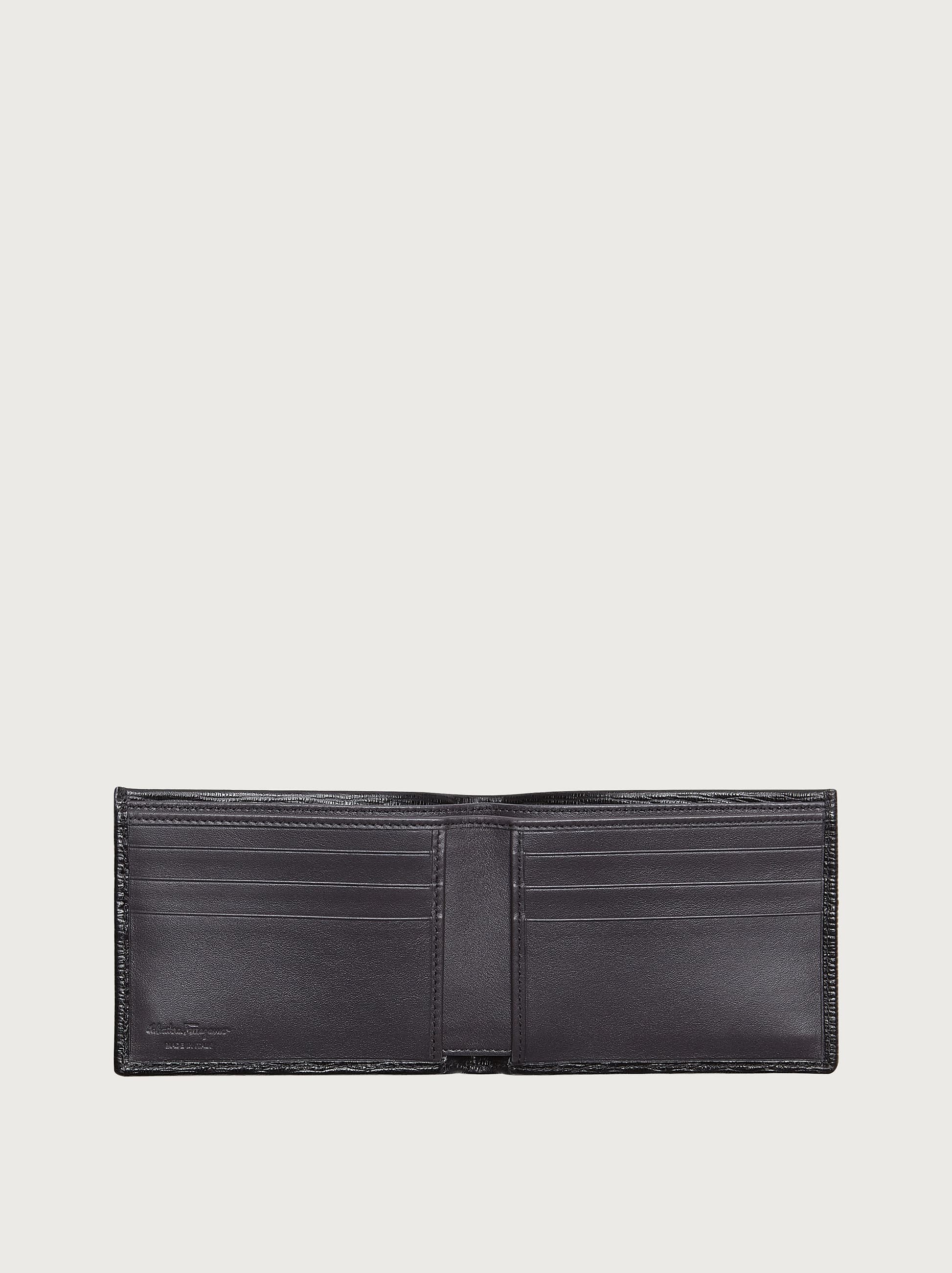  Ferragamo Men Gancini Wallet Black 
