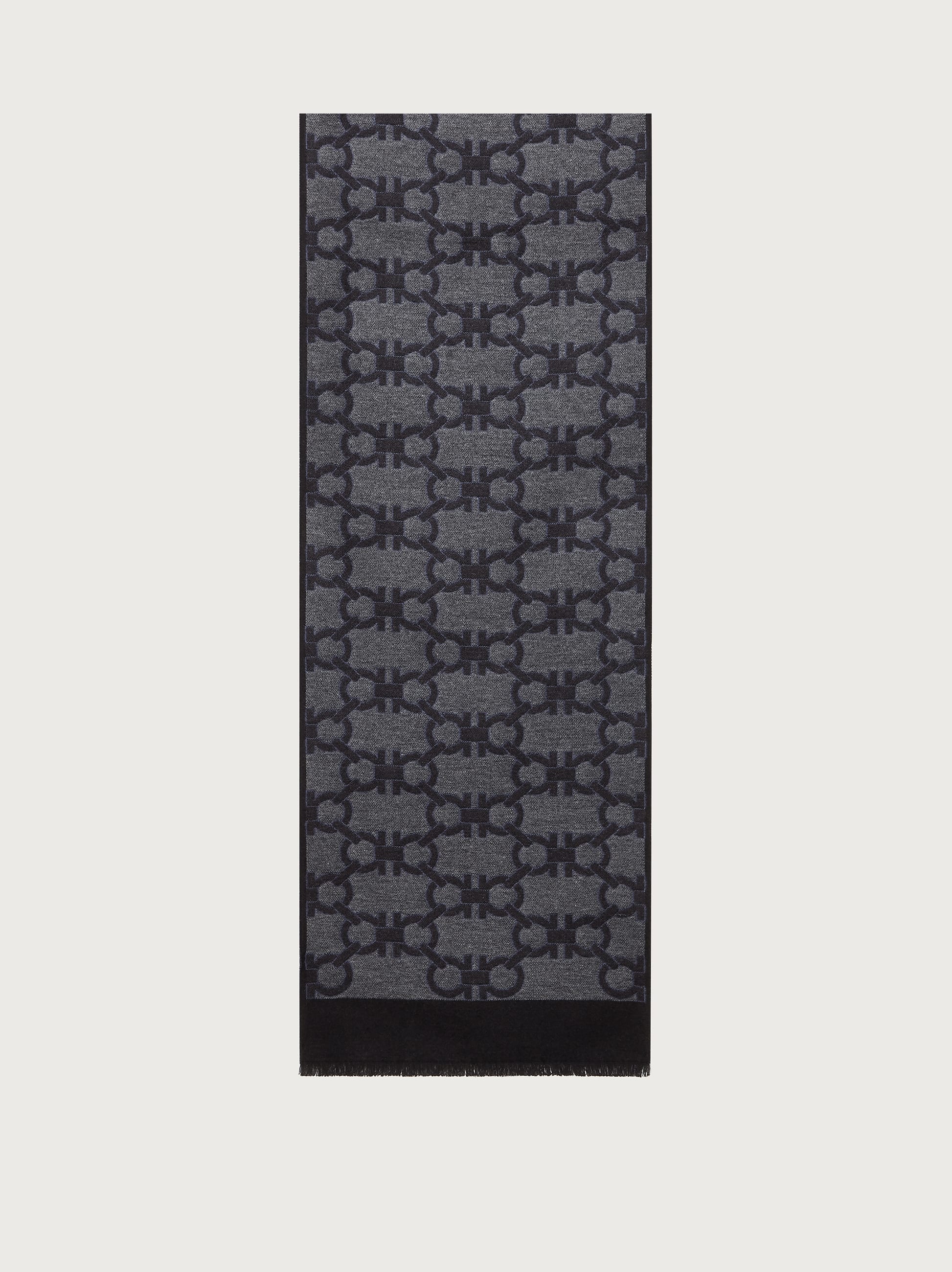 Salvatore Ferragamo Uomo Sciarpa Gancini Grigio