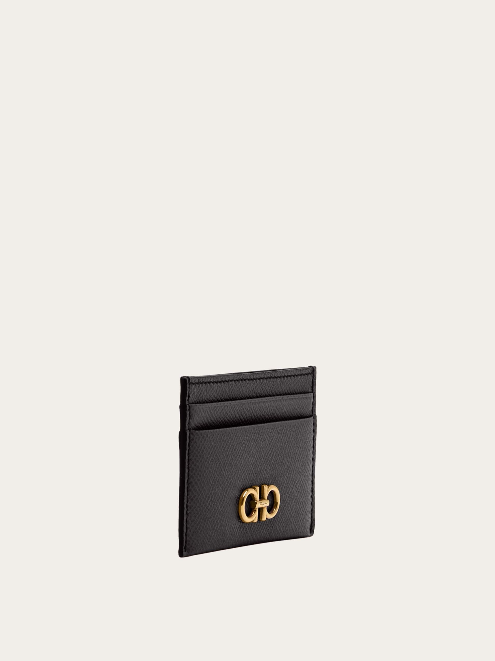  Ferragamo Damen Gancini-kreditkartenetui Schwarz 