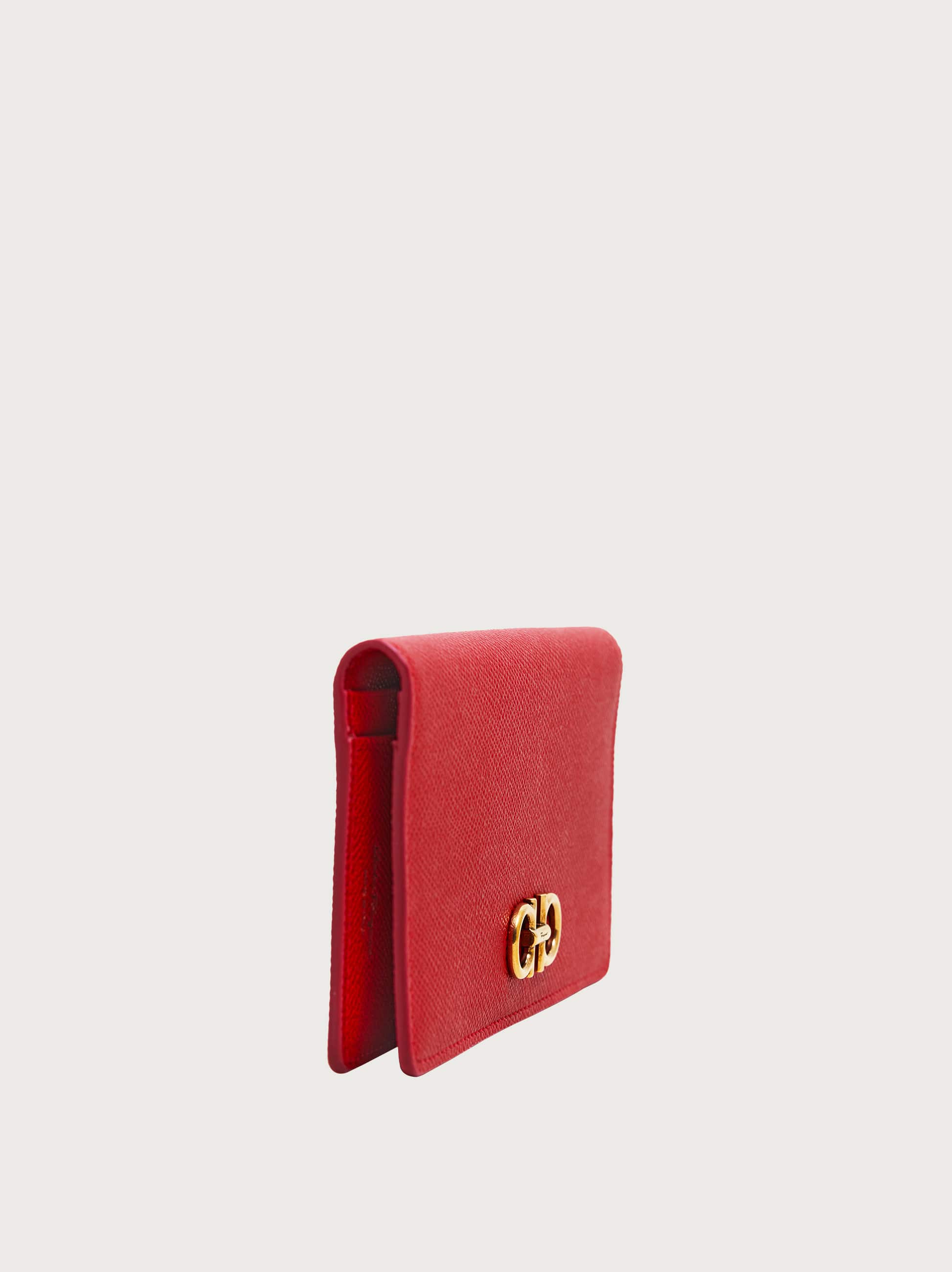  Ferragamo Damen Gancini Portemonnaie Rot 