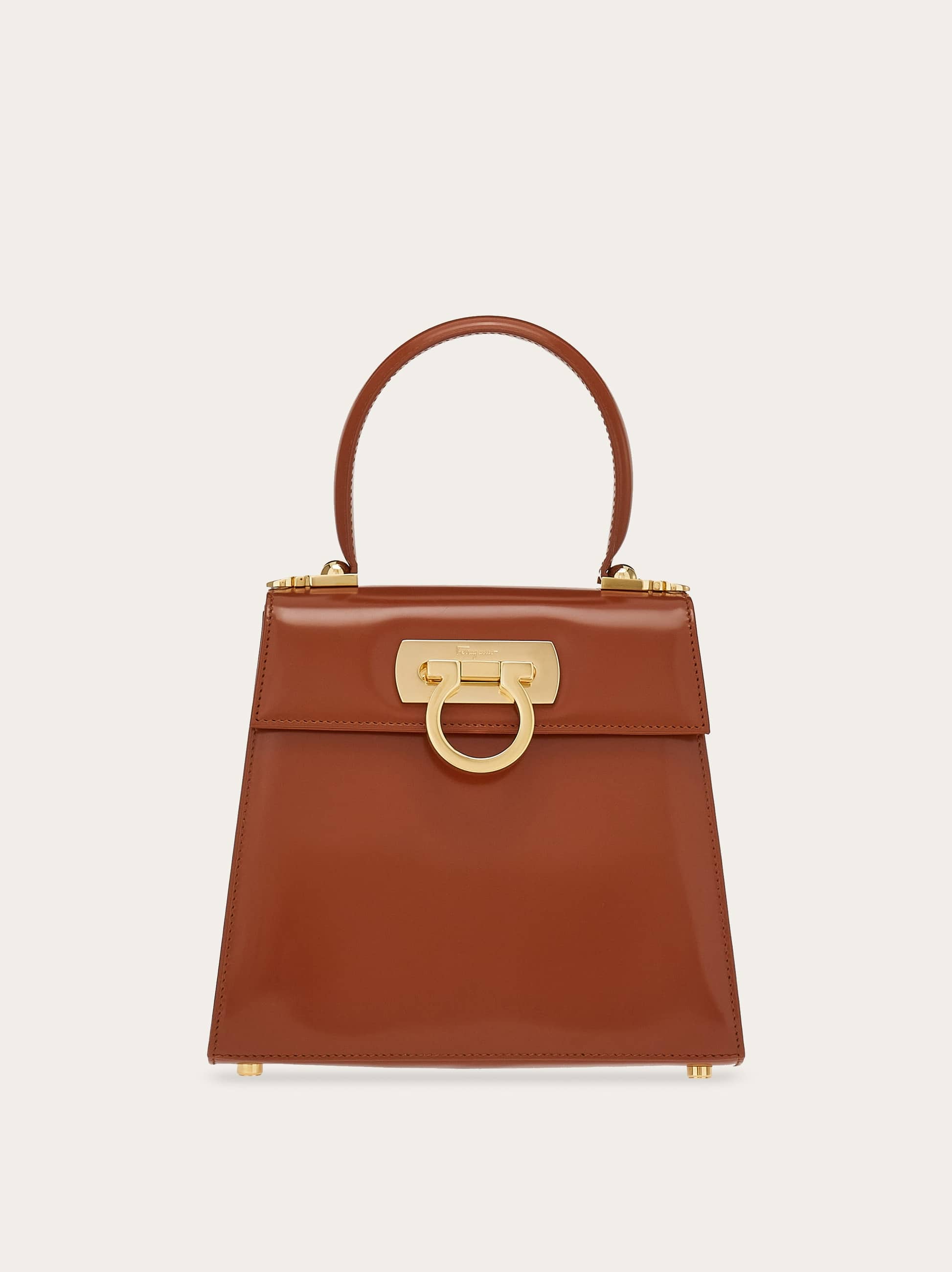 Salvatore Ferragamo Donna Iconic Top Handle (S) Marrone