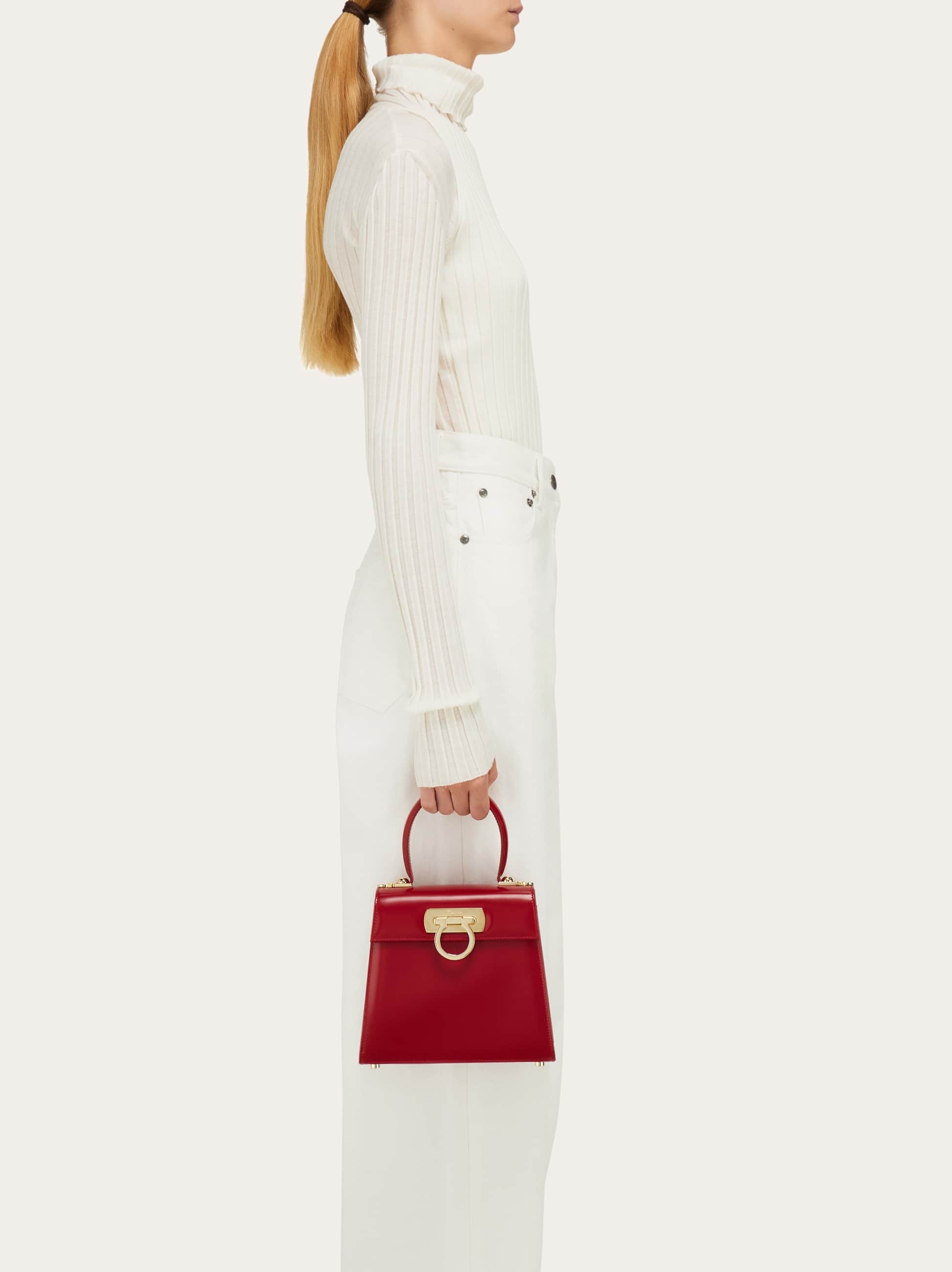  Ferragamo Damen Iconic Top Handle (s) Rot 