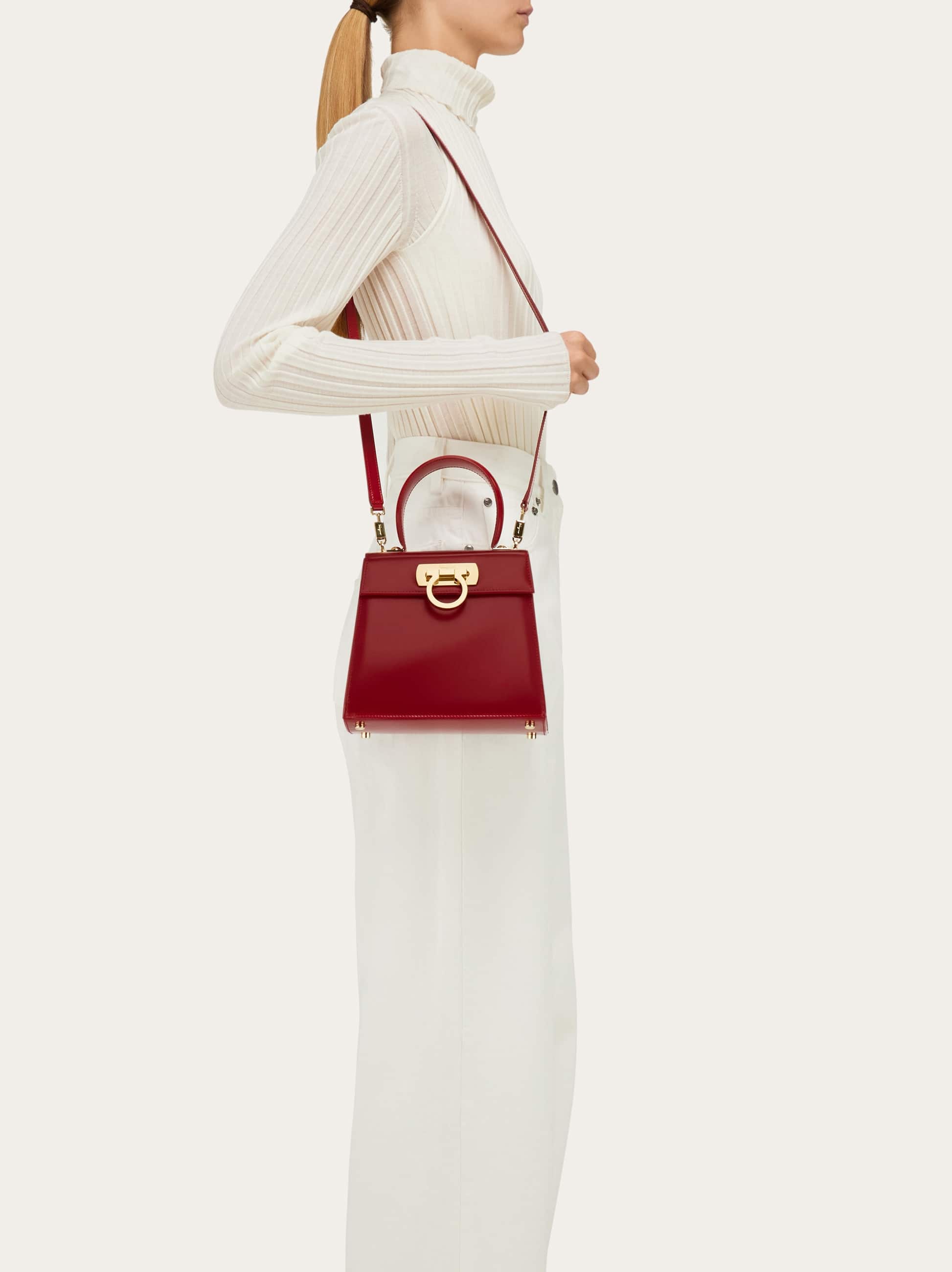 Ferragamo Damen Iconic Top Handle (s) Rot 