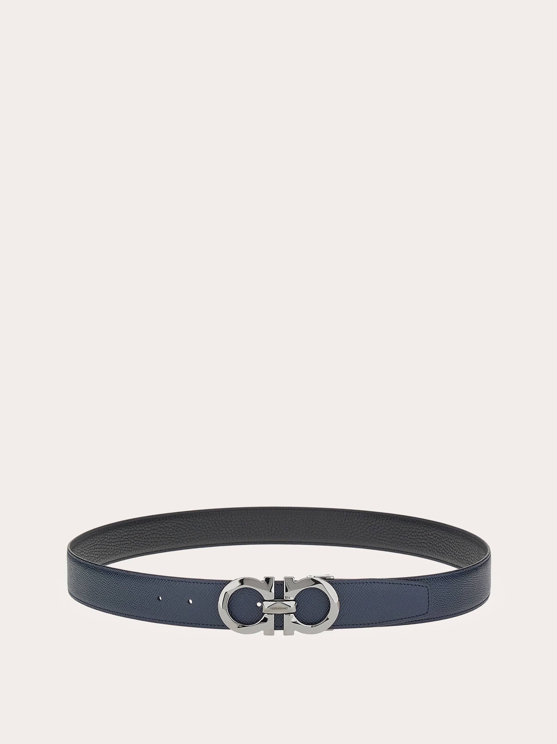  Ferragamo Herren Verstellbarer Gancini Wendegürtel Blau 
