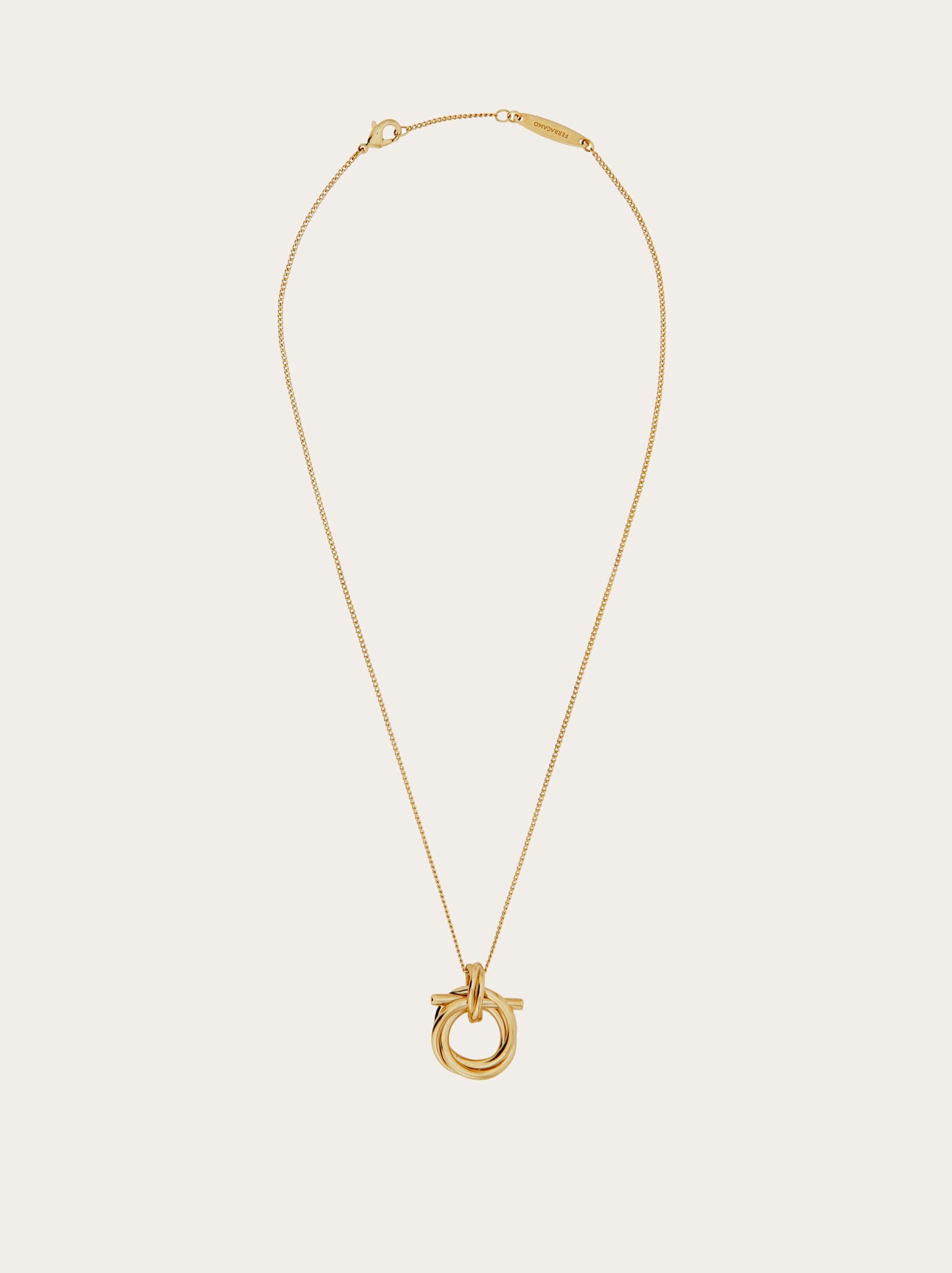 Salvatore Ferragamo Donna Collana pendente Gancini Oro