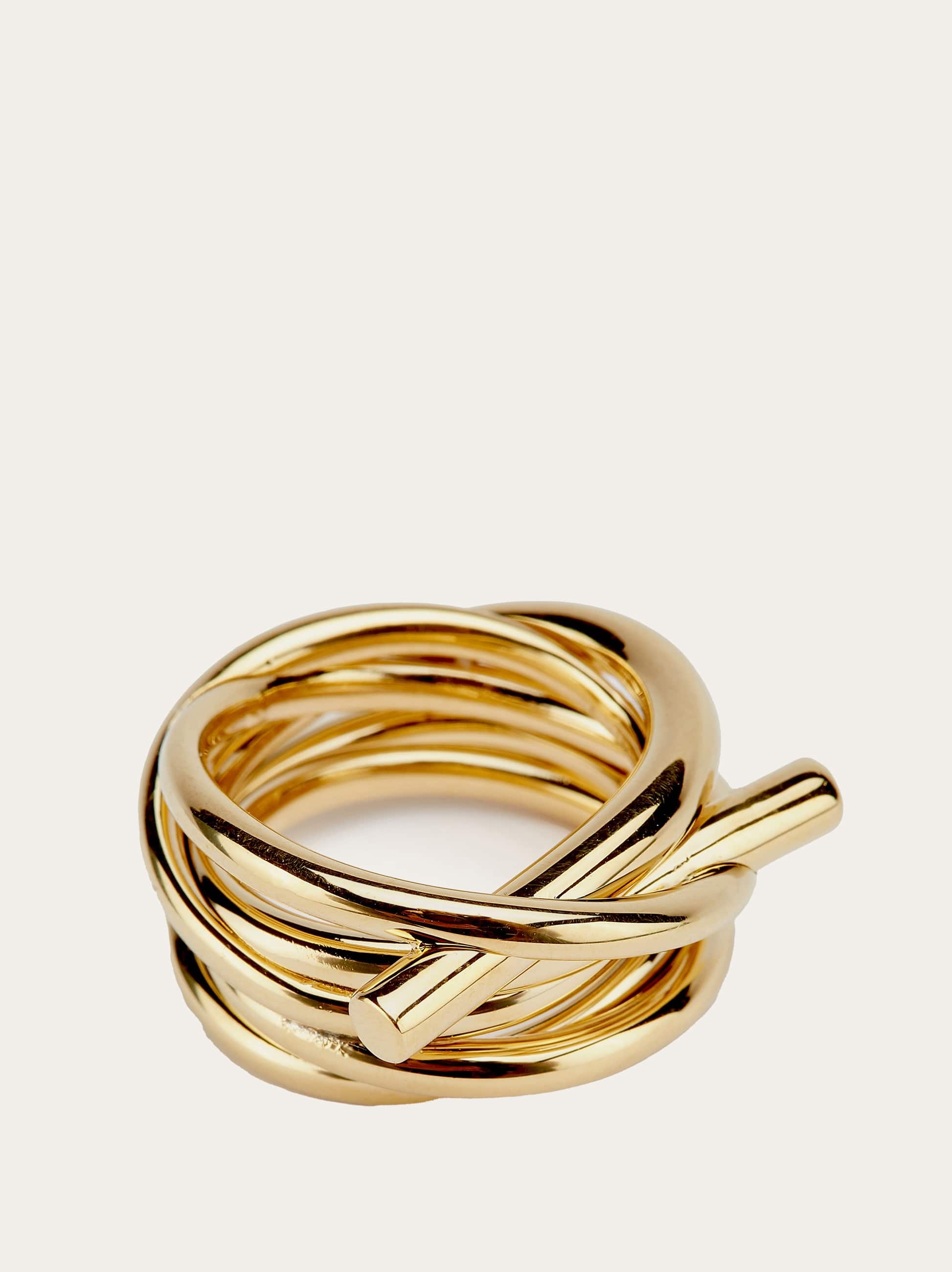  Ferragamo Damen Gancini Ring - Größe 52 Gold 