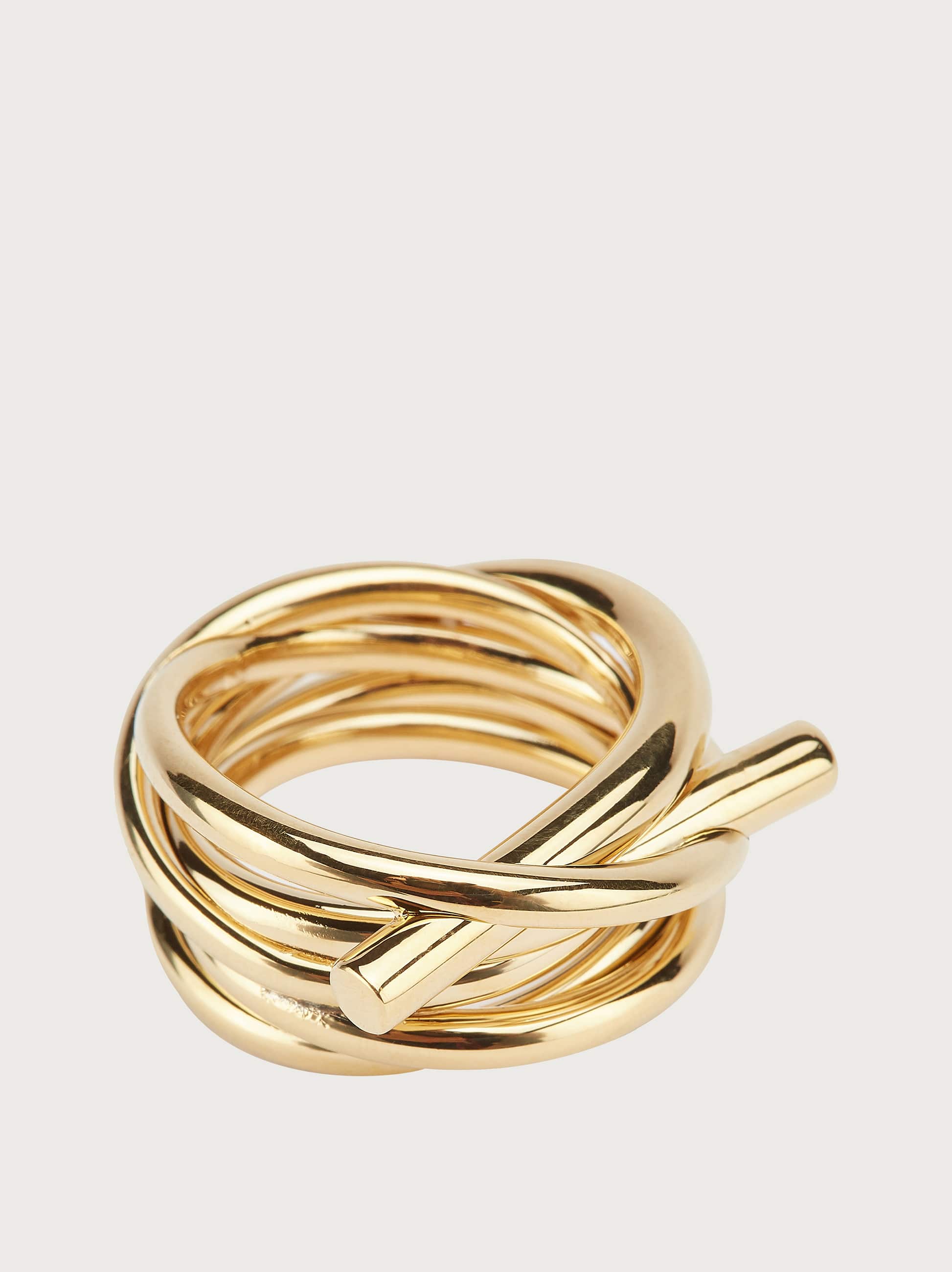  Ferragamo Damen Gancini Ring - Größe 56 Gold 