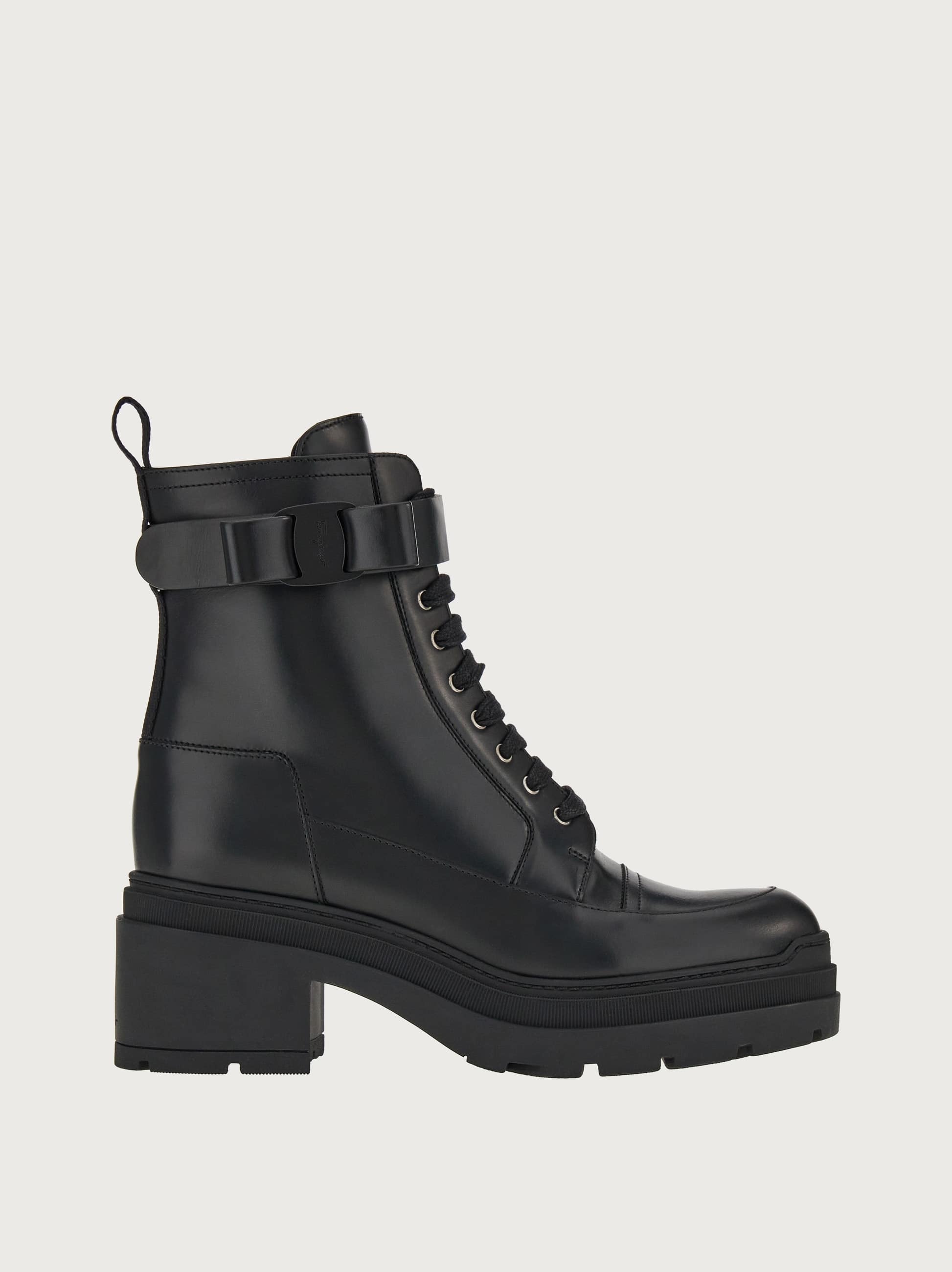 Ferragamo Vara Bow Ankle Boot In Black