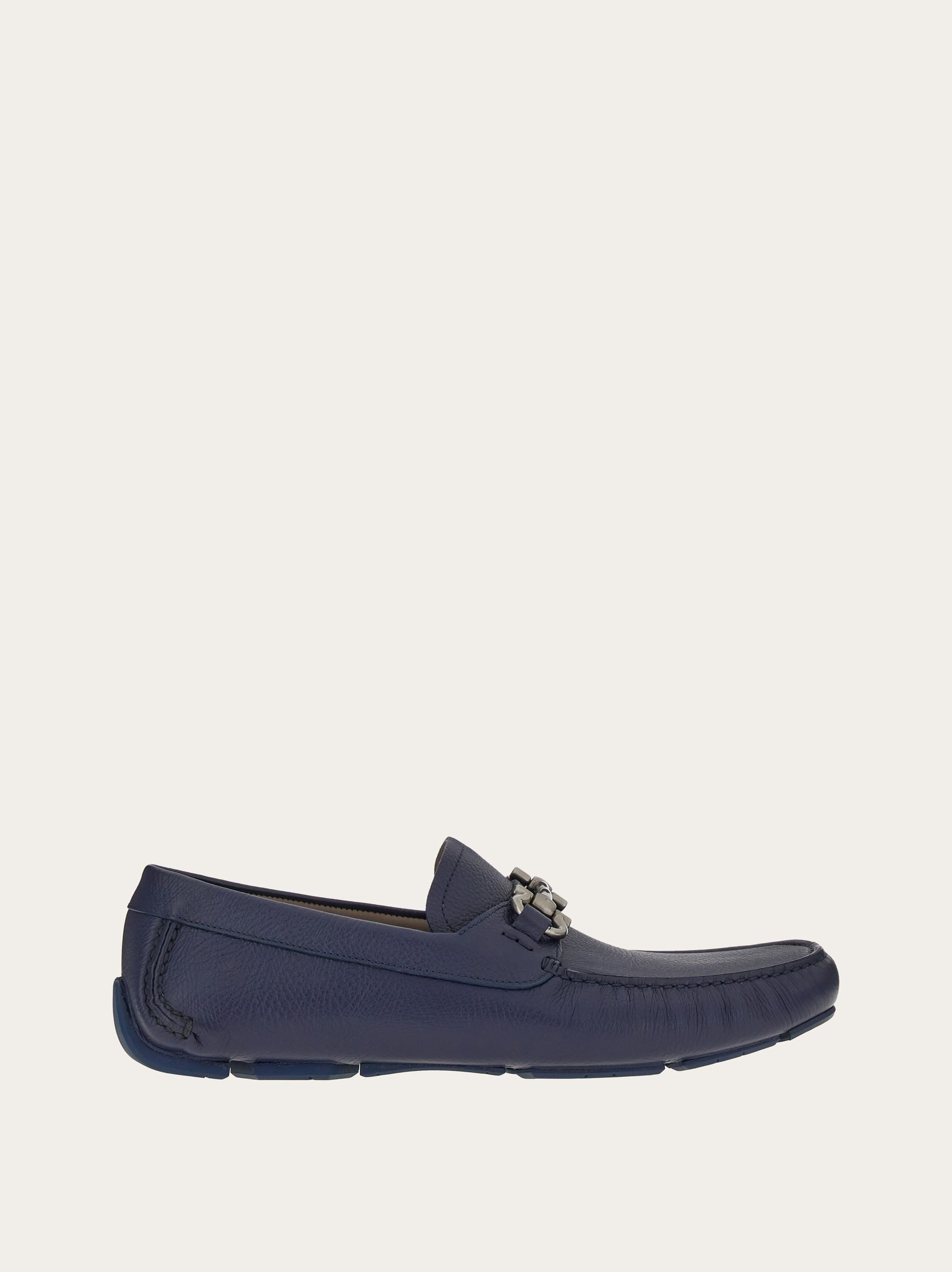 Salvatore Ferragamo Uomo Driver ornamento Gancini Blu Taglia 40