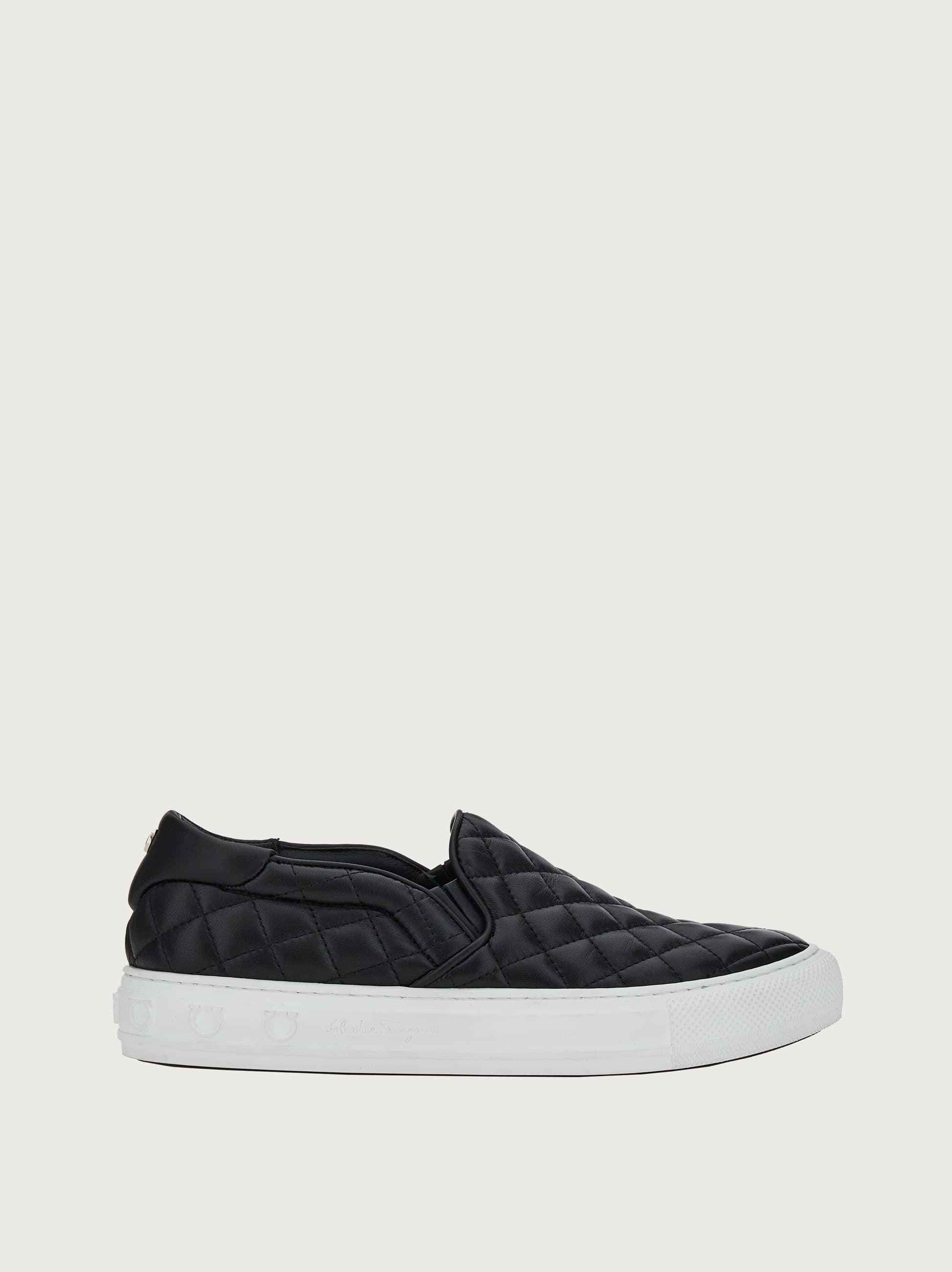 Ferragamo Slip On Trainer In Black