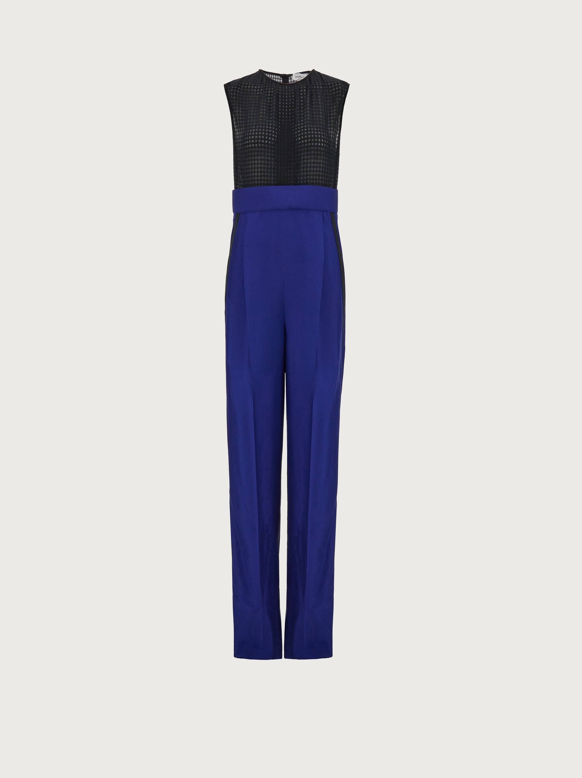 Ferragamo Damen Overall Aus Shantungseide In Blau